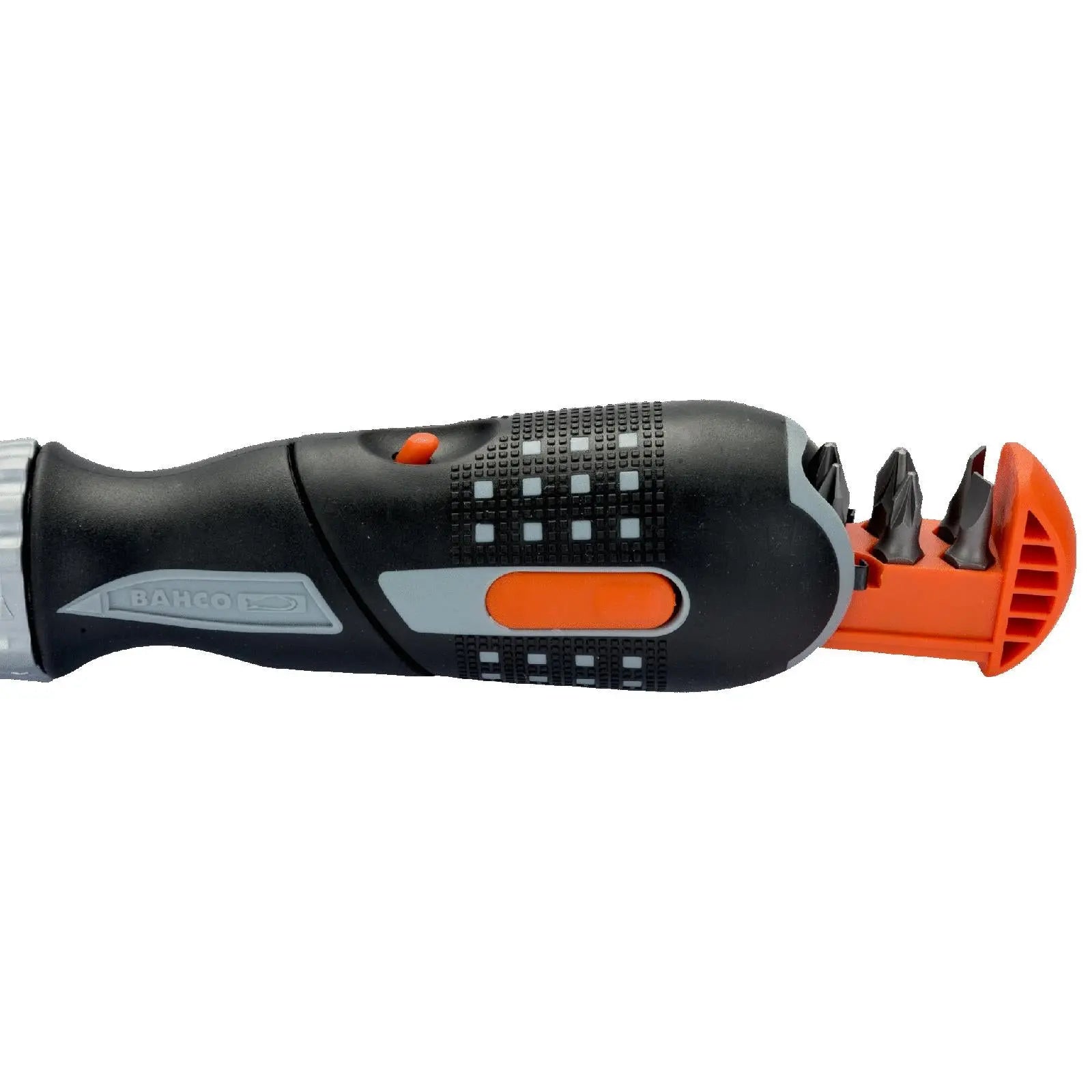 Bahco Ratchet Screwdriver Pistol Grip with 1/4" Hex Bits Phillips Slotted  White Rose Tools