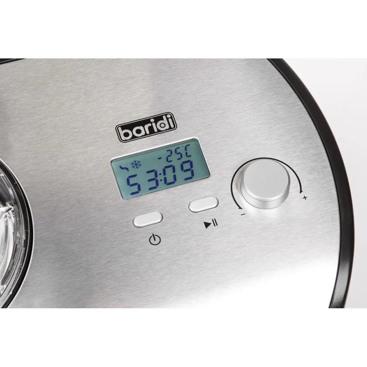 Baridi 1.2L Automatic Churning Ice Cream Machine, Fast Freeze Compressor Cooling  White Rose Tools