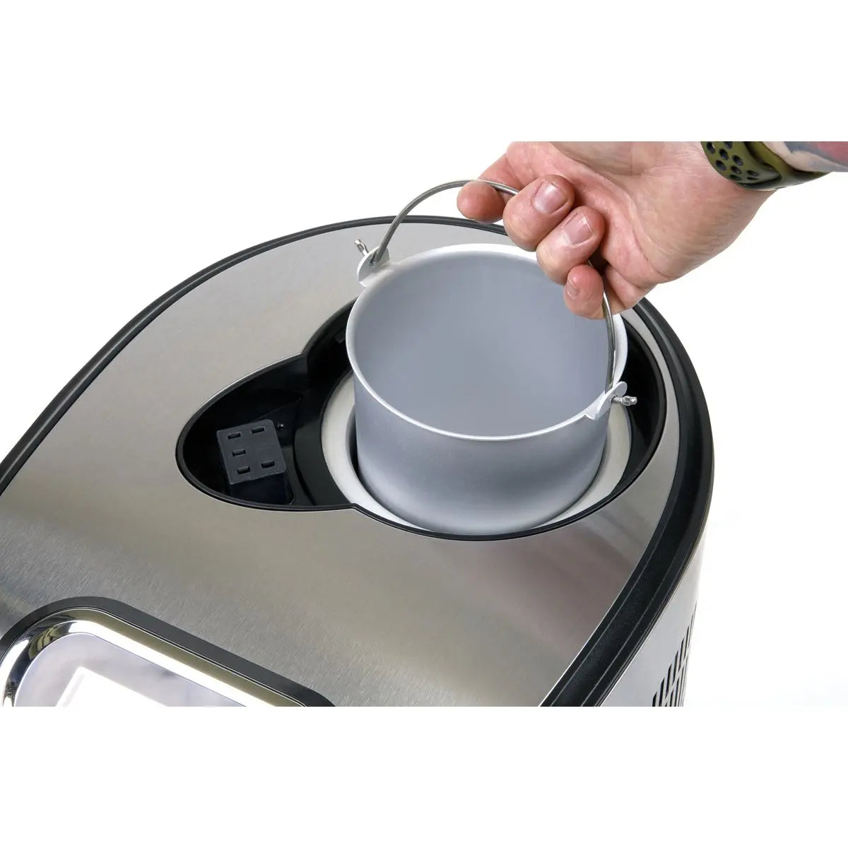 Baridi 1.5L Ice Cream, Gelato & Sorbet Machine with Fast-Freeze Compressor Cooling  White Rose Tools