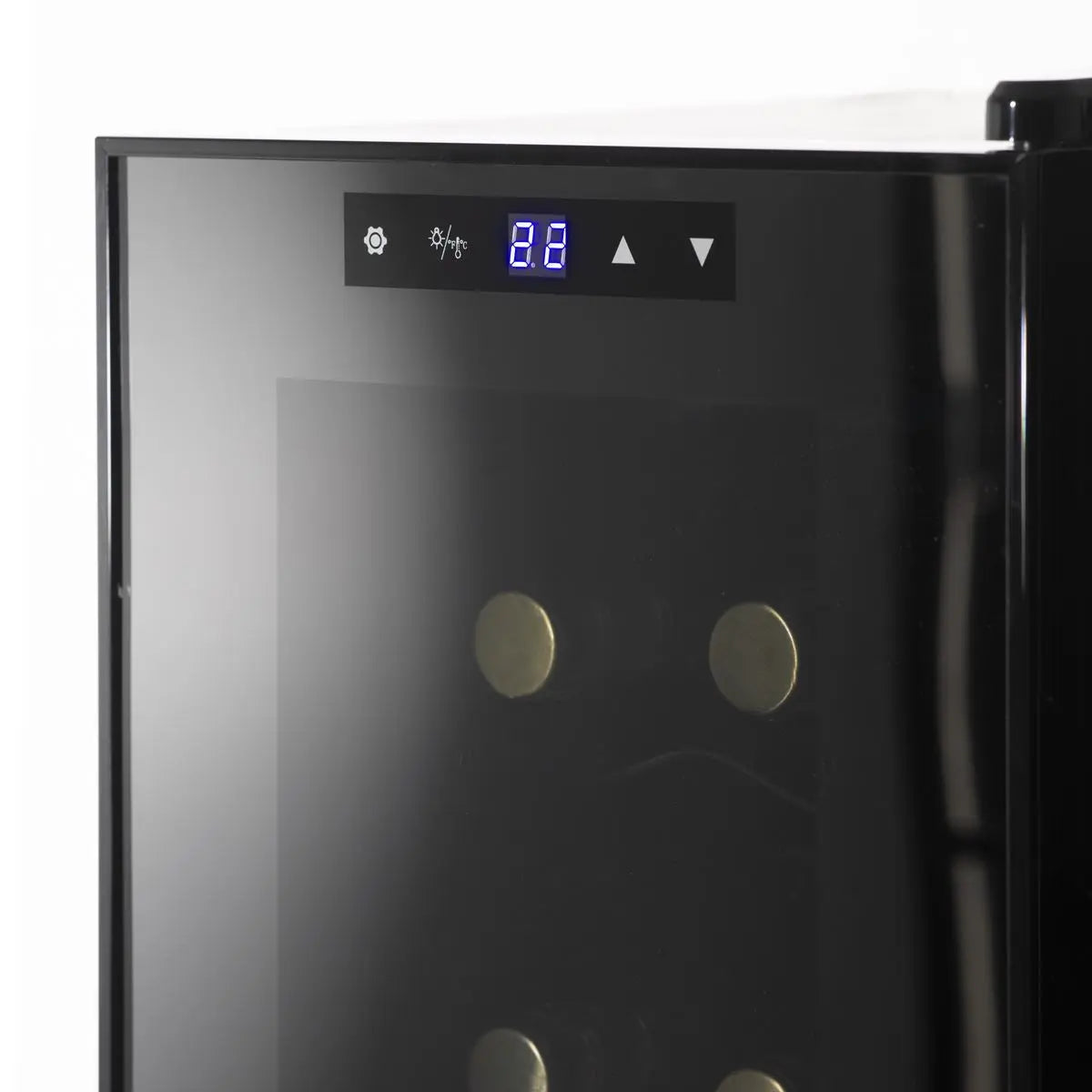 Baridi 12 Bottle Wine Cooler with Digital Touchscreen Controls & LED Light, Black  White Rose Tools