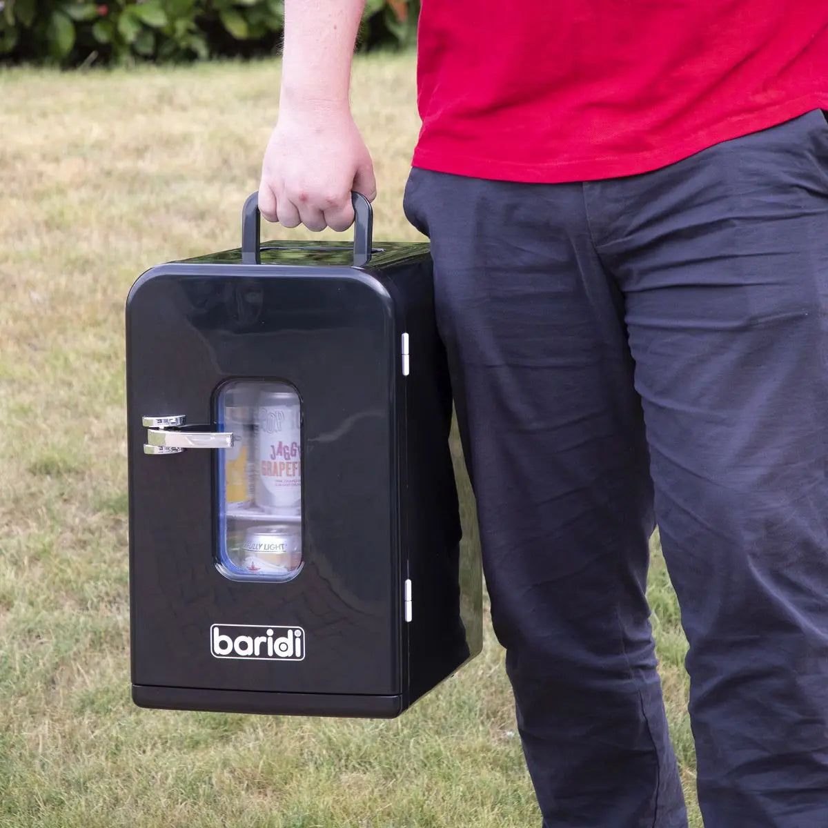 Baridi 15L Mini Fridge Cooler & Warmer, 12V/230V, Perfect for Car, Bedroom, Camping, Makeup, Black - DH95  White Rose Tools