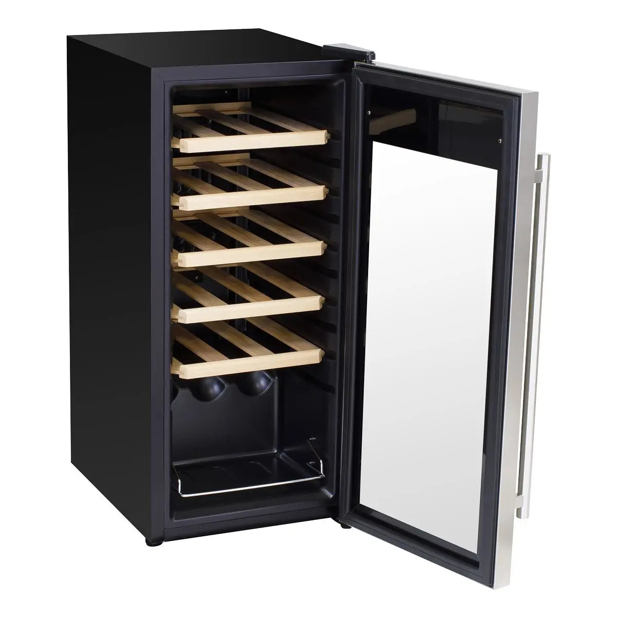 Baridi 18 Bottle Wine Fridge Cooler & Touch Control, LED Light, Stainless Steel  White Rose Tools