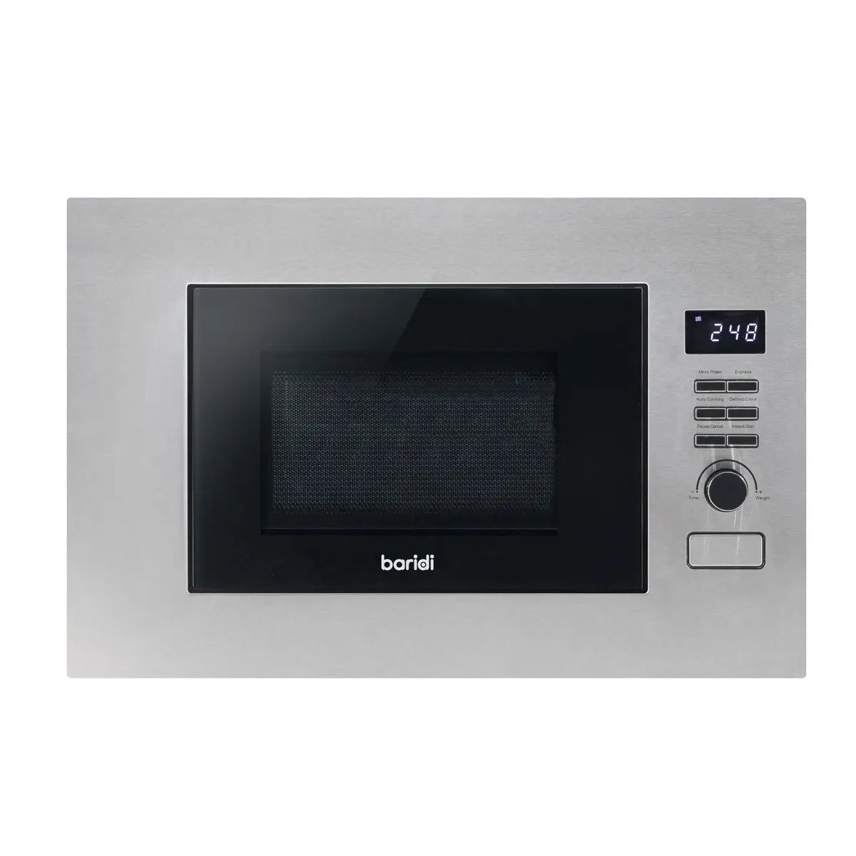 Baridi 20L Integrated Microwave Oven, 800W, Stainless Steel  White Rose Tools