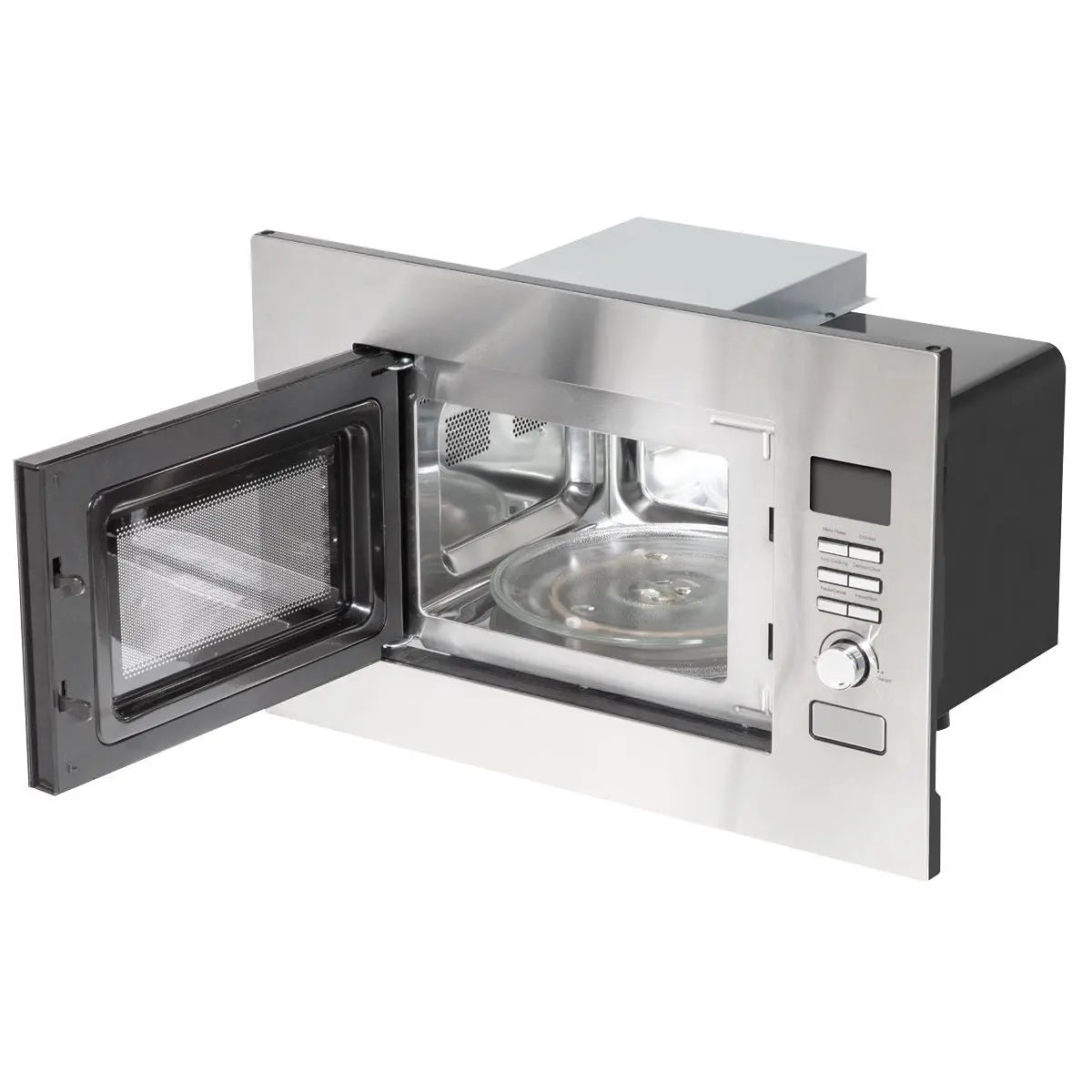 Baridi 20L Integrated Microwave Oven, 800W, Stainless Steel  White Rose Tools