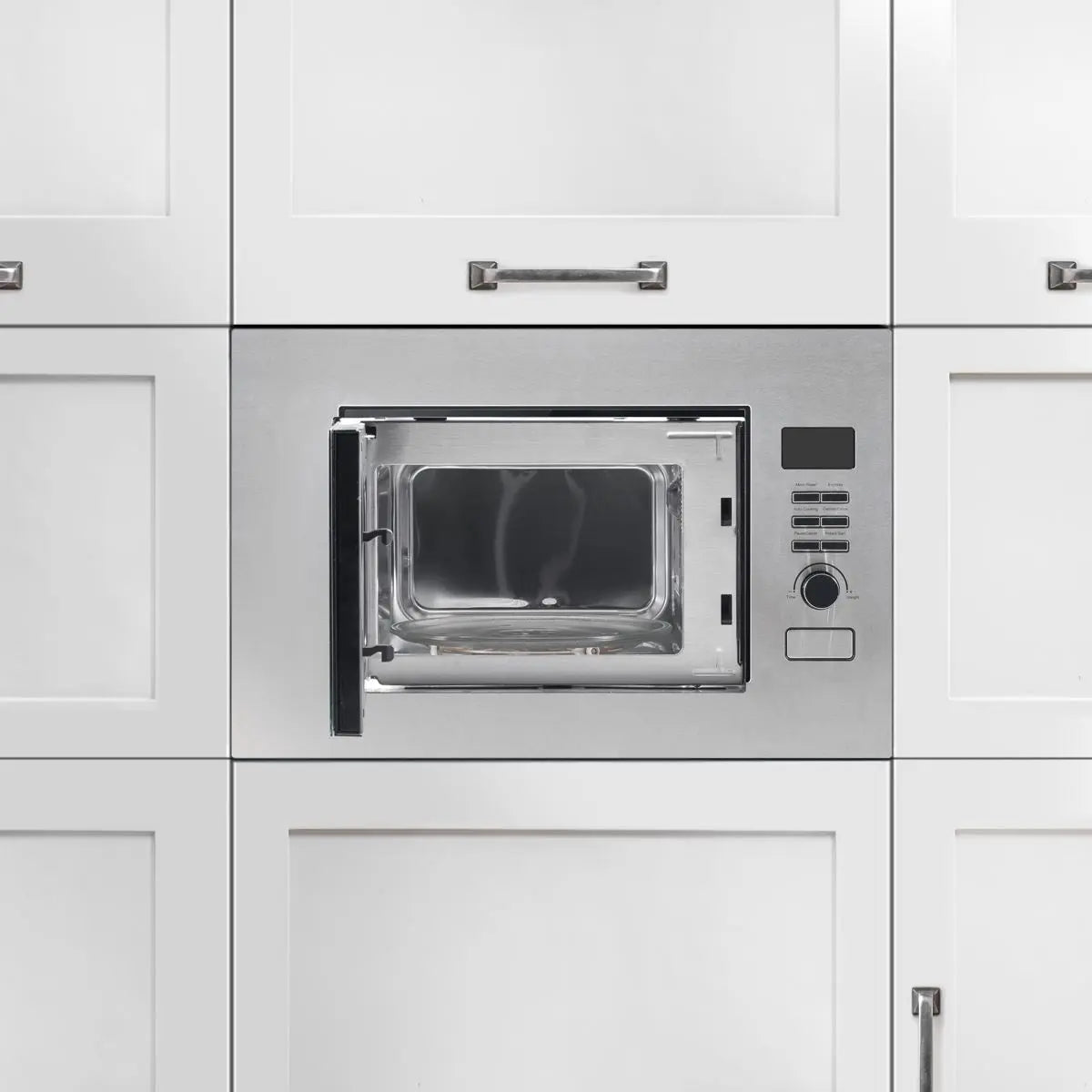 Baridi 20L Integrated Microwave Oven, 800W, Stainless Steel  White Rose Tools