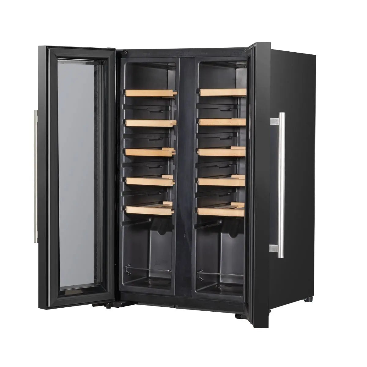 Baridi 24 Bottle Dual Zone Wine Cooler, Fridge, Touch Screen, LED Light Black and Mirror Glass Door  White Rose Tools