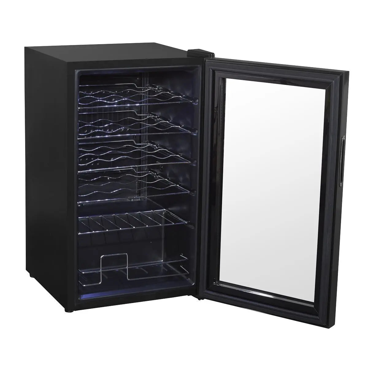 Baridi 24 Bottle Wine Fridge with Digital Touchscreen Controls & LED Light, Black  White Rose Tools