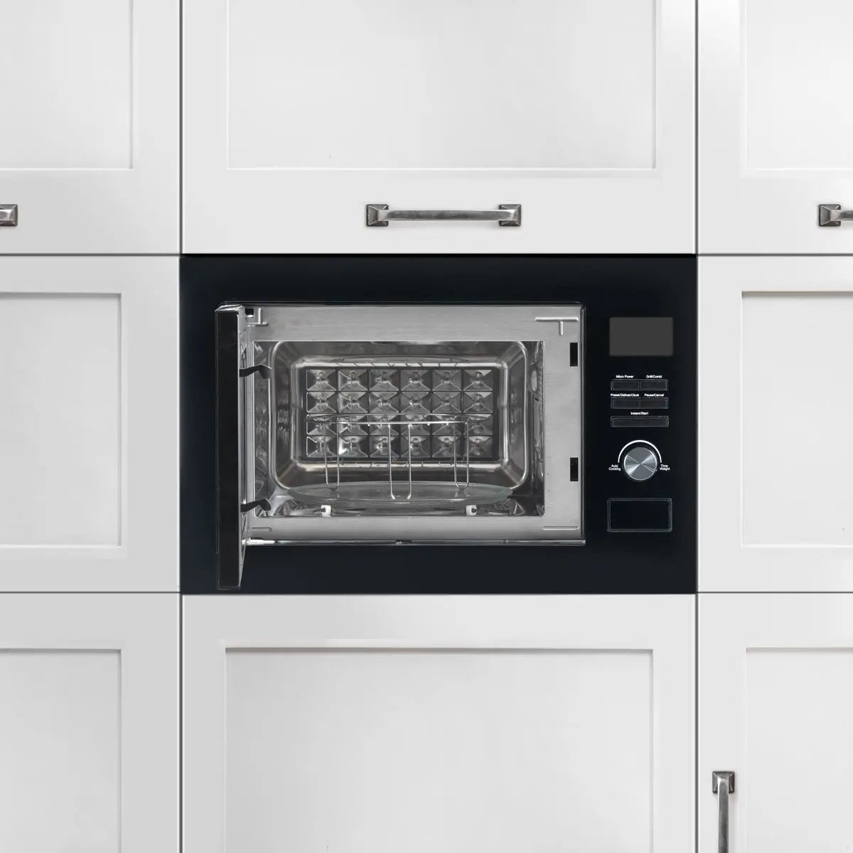 Baridi 25L Integrated Microwave Oven with Grill, 900W, Sensor Touch Controls, Black  White Rose Tools