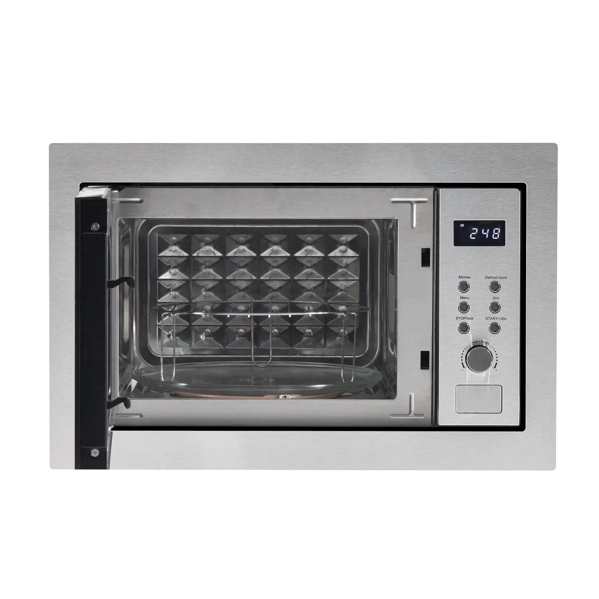 Baridi 25L Integrated Microwave Oven with Grill, 900W, Stainless Steel  White Rose Tools