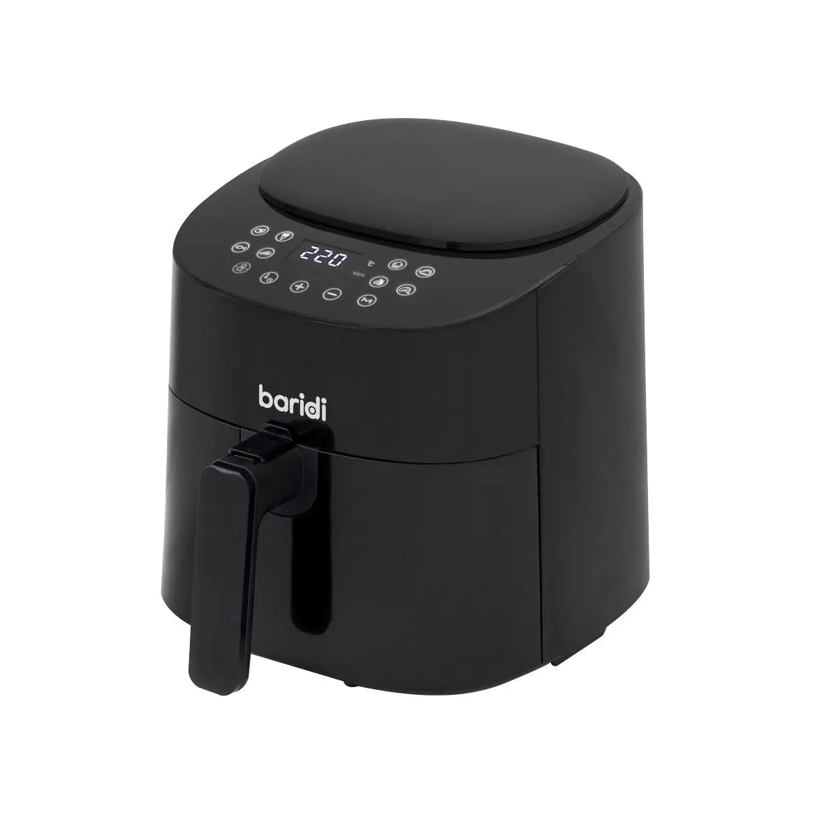 Baridi 3.5L Low Fat Air Fryer with Digital Rapid Air Oil Free Circulation System, 1300W, 8 Presets  White Rose Tools