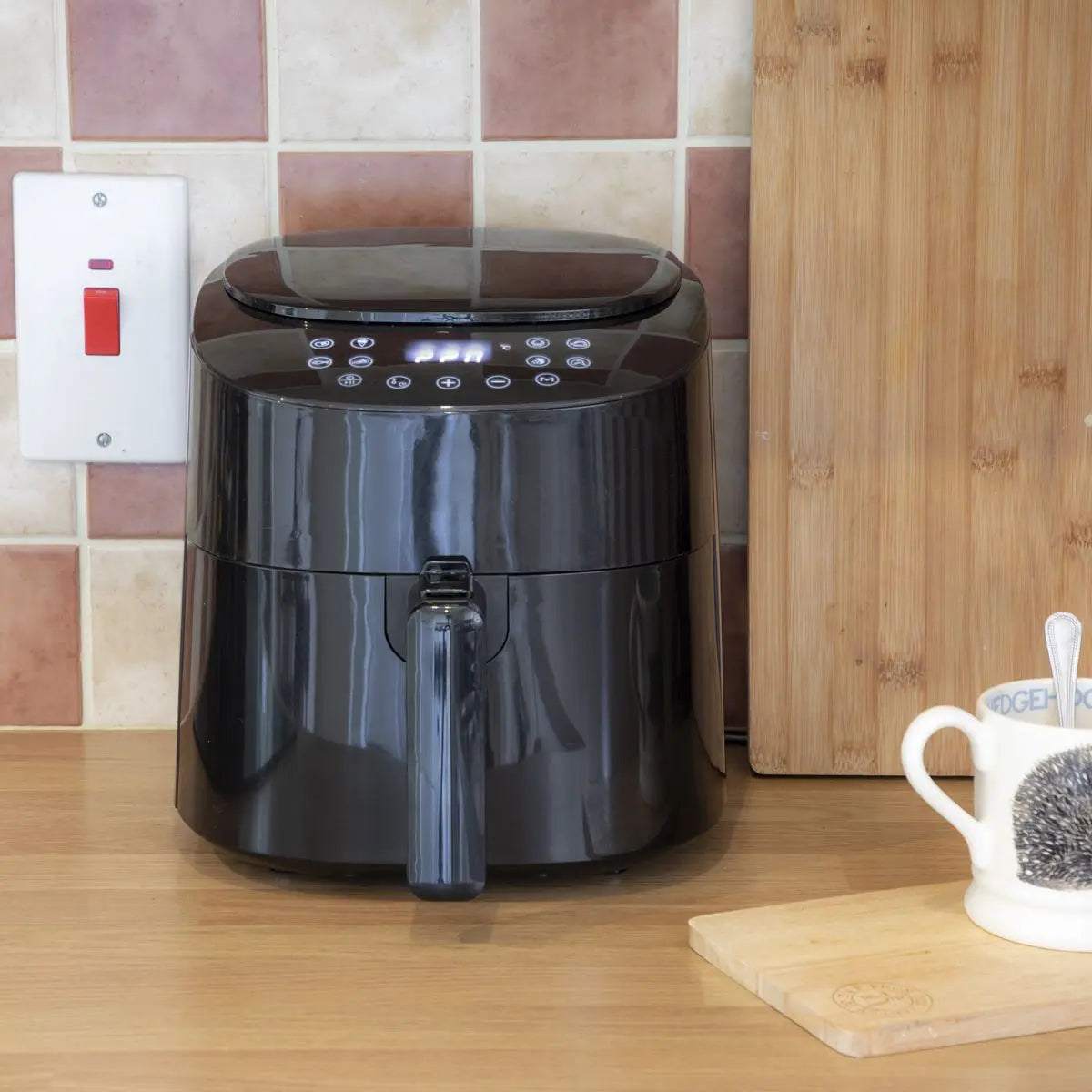 Baridi 3.5L Low Fat Air Fryer with Digital Rapid Air Oil Free Circulation System, 1300W, 8 Presets  White Rose Tools