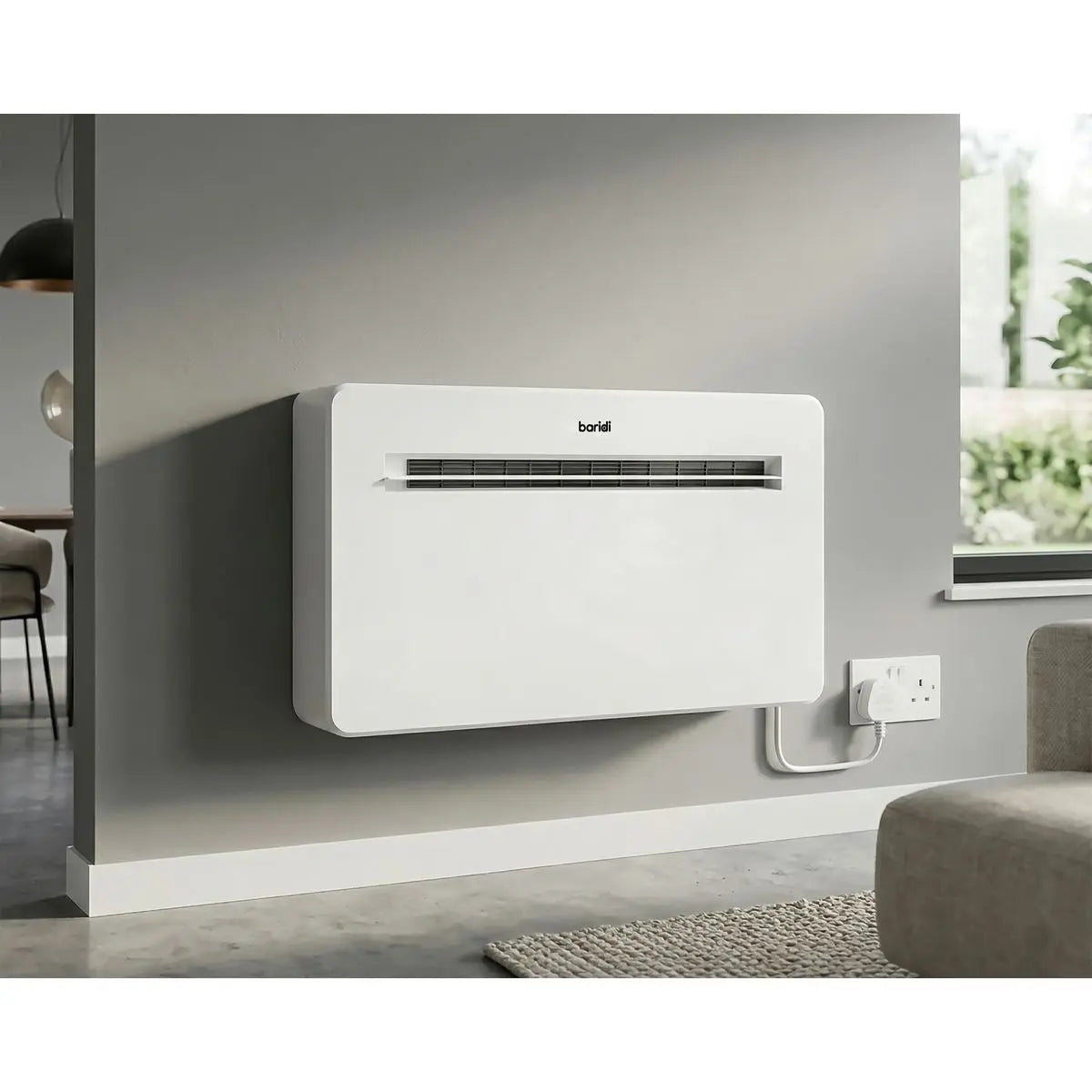 Baridi 4-in-1 Smart Monobloc Wall Mounting Air Conditioning Unit 10,000Btu/hr - White  White Rose Tools