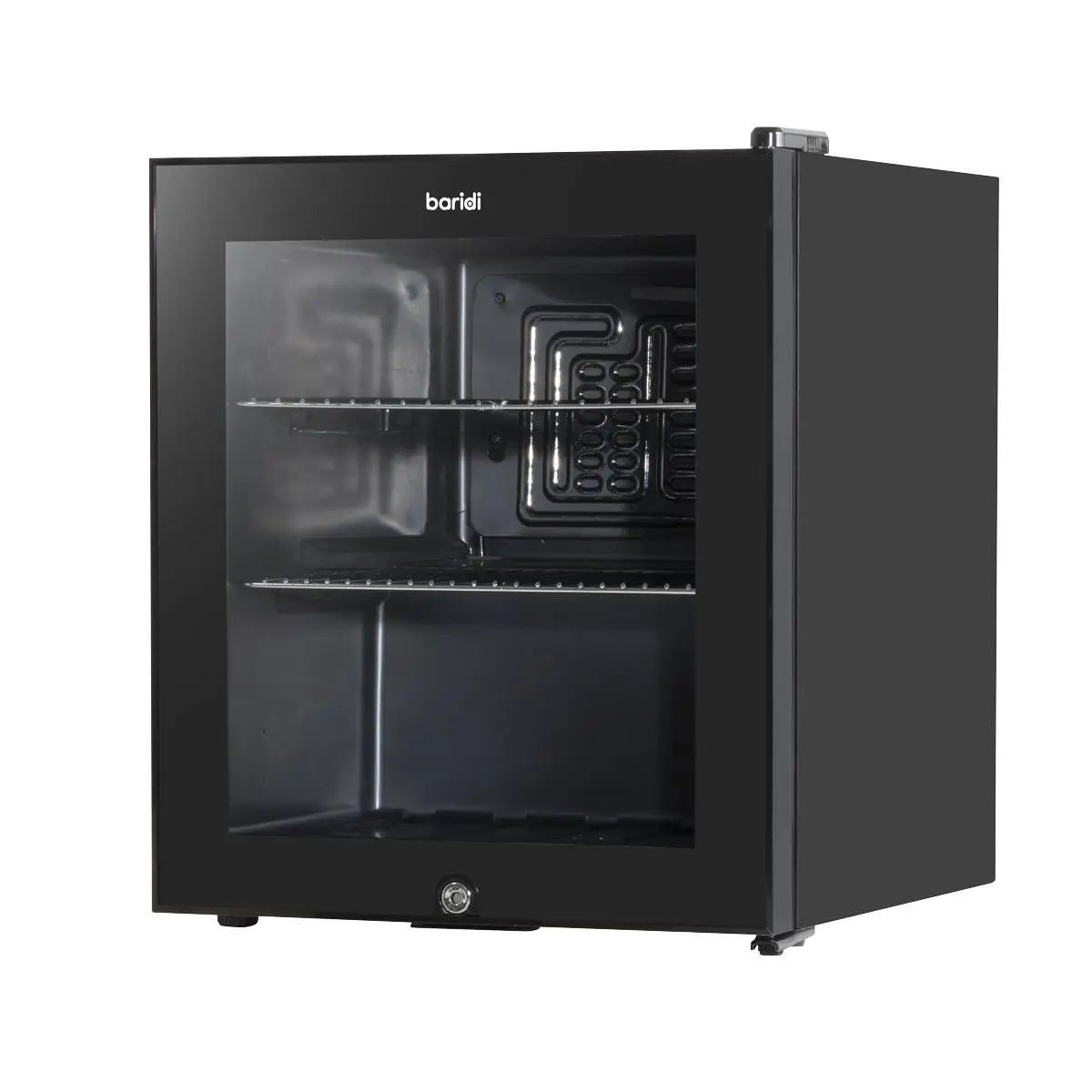 Baridi 50L Tabletop Beer & Drinks Mini Fridge with Light 3-10°C - Black & Glass  White Rose Tools
