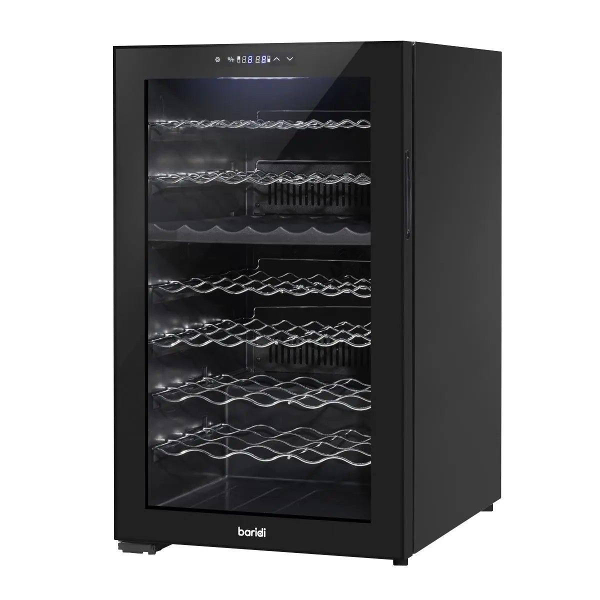 Baridi 52 Bottle Dual Zone Wine Cooler, Fridge, Touch Screen Controls, LED - Black  White Rose Tools