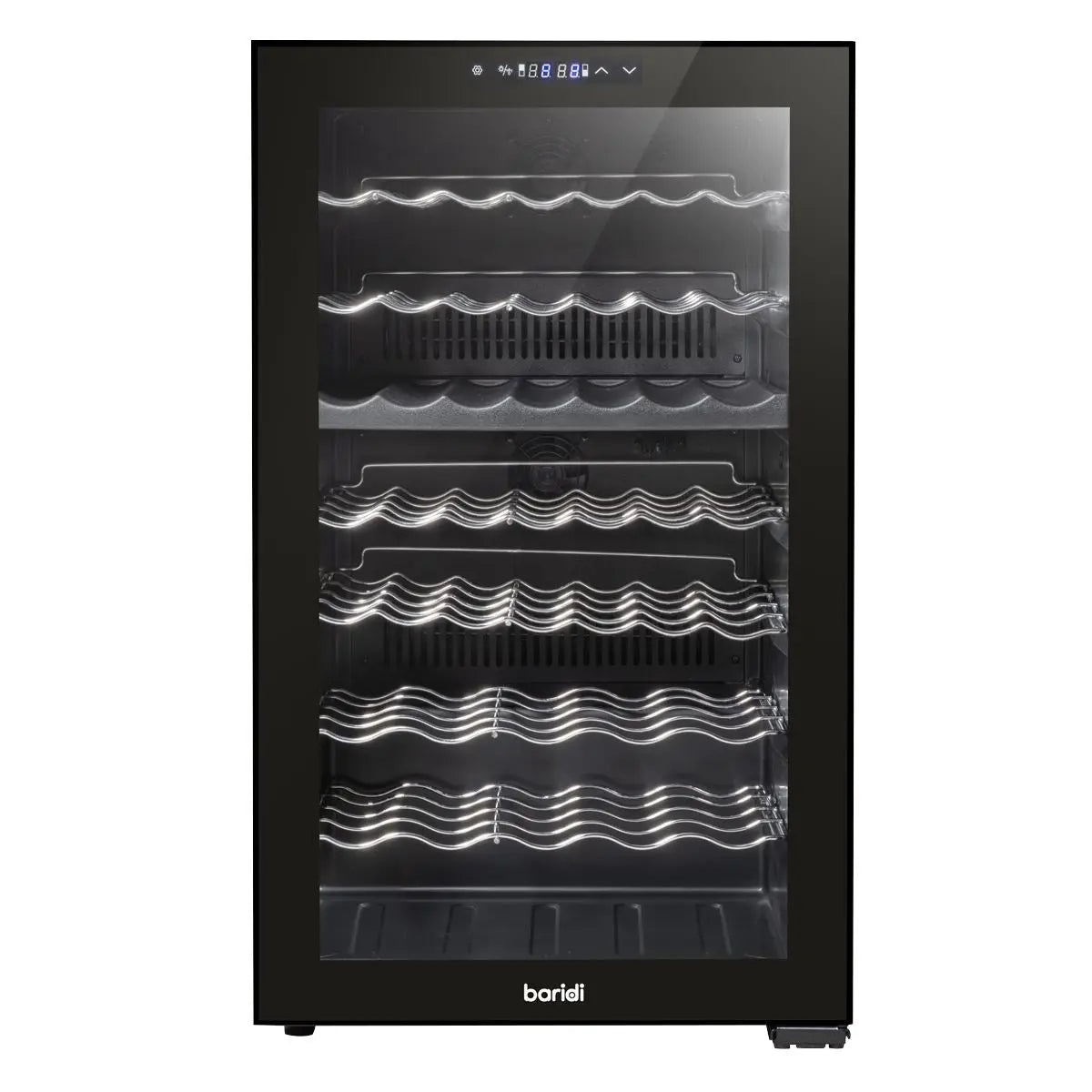 Baridi 52 Bottle Dual Zone Wine Cooler, Fridge, Touch Screen Controls, LED - Black  White Rose Tools
