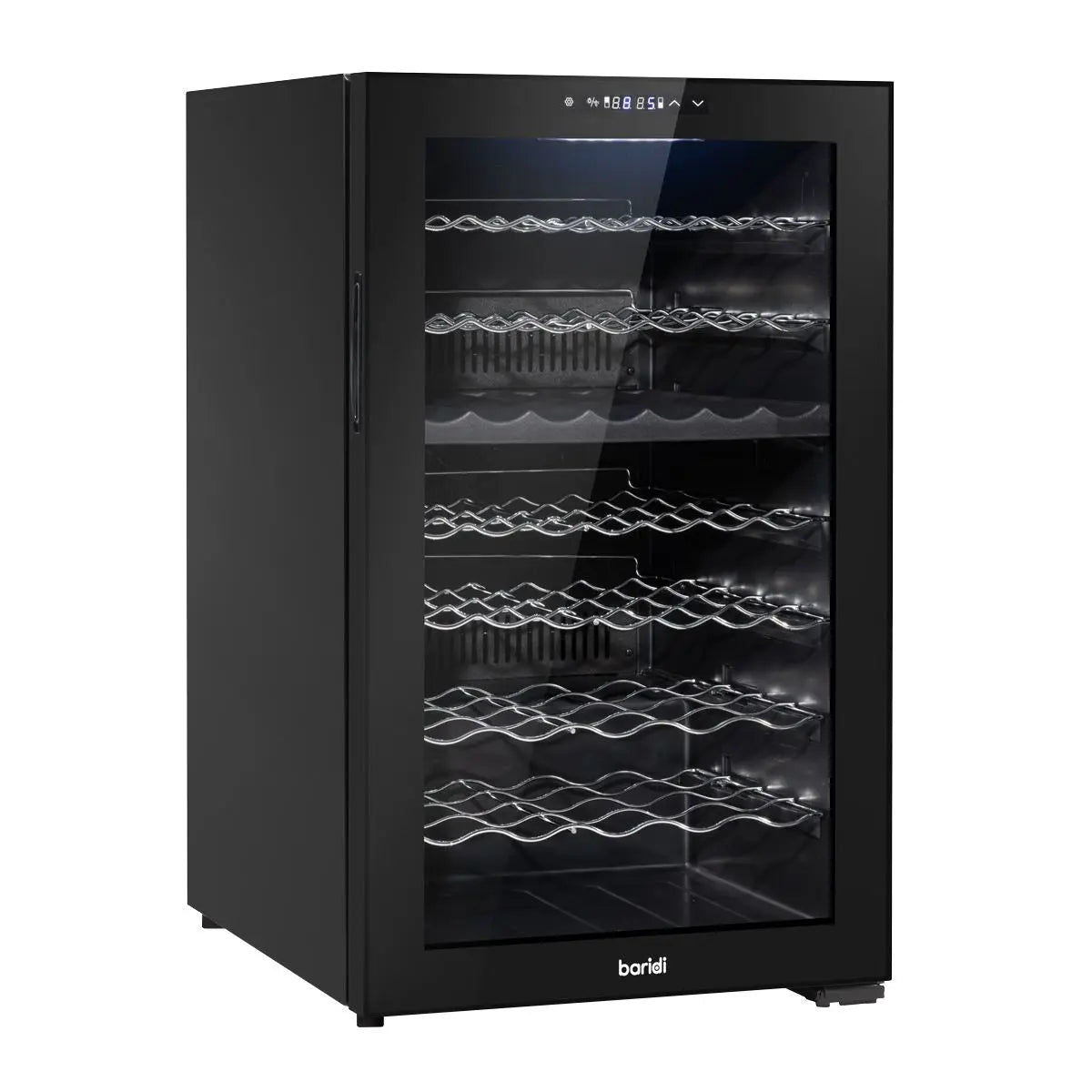 Baridi 52 Bottle Dual Zone Wine Cooler, Fridge, Touch Screen Controls, LED - Black  White Rose Tools