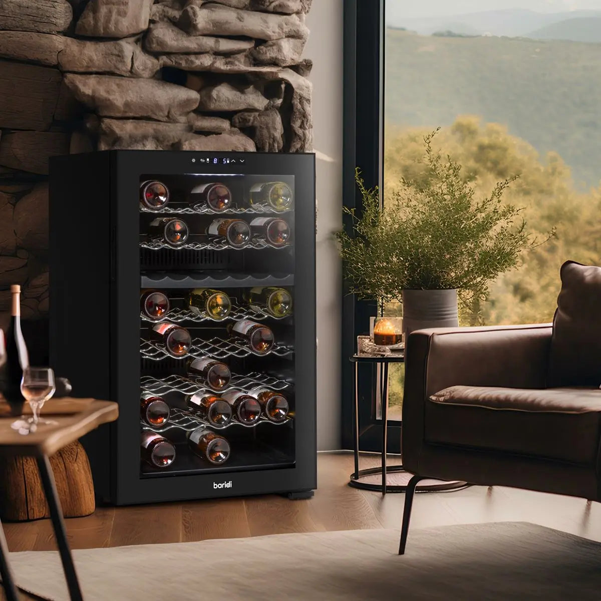 Baridi 52 Bottle Dual Zone Wine Cooler, Fridge, Touch Screen Controls, LED - Black  White Rose Tools