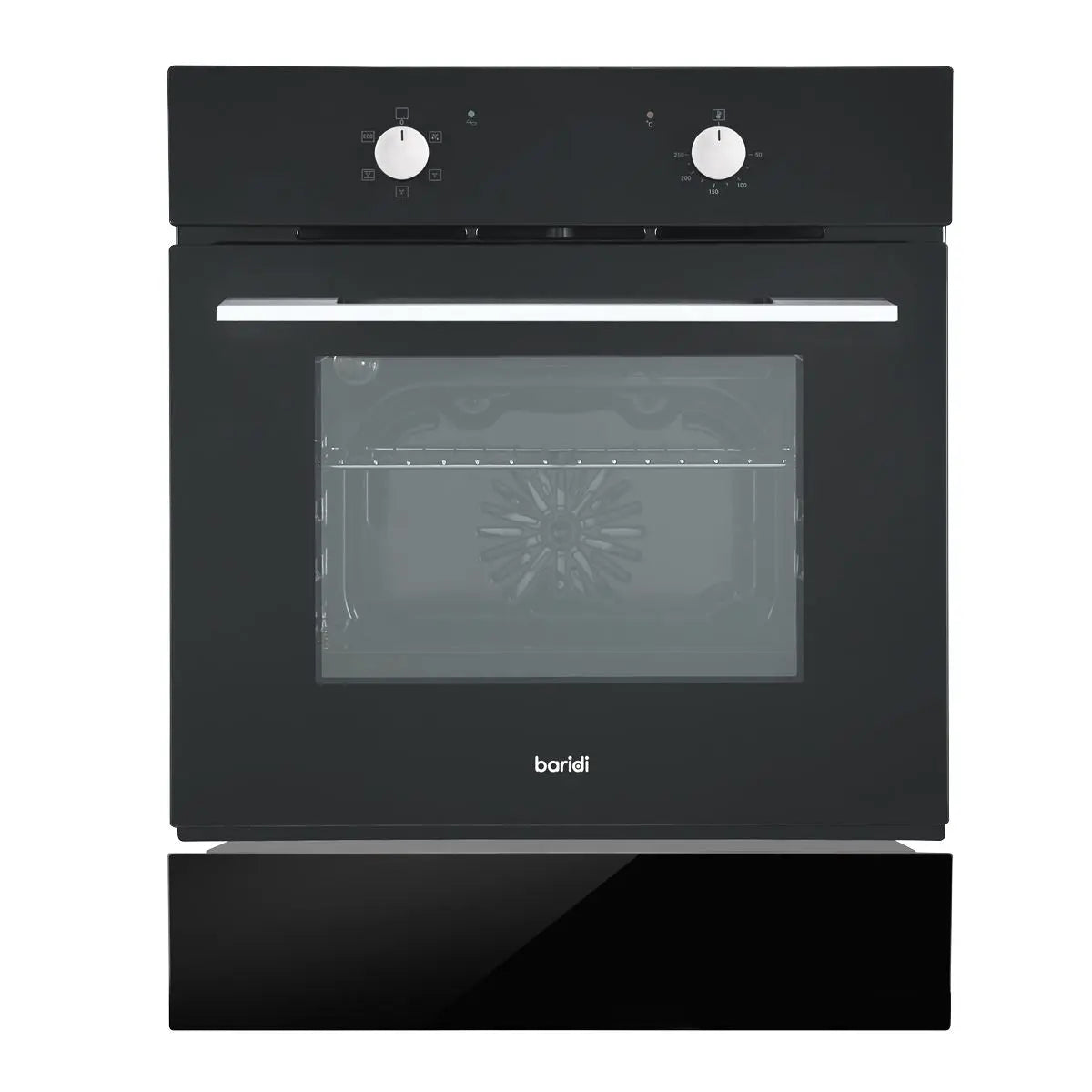 Baridi 60cm 4 Function Fan Assisted Oven & 60cm Warming Drawer Bundle, Black  White Rose Tools