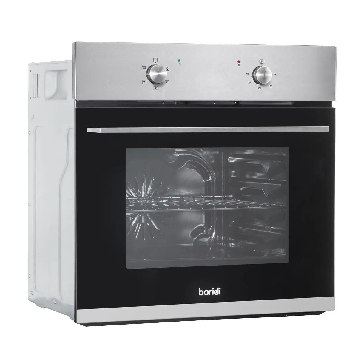 Baridi 60cm Built-In Five Function Fan Assisted Oven, 55L Capacity, Stainless Steel  White Rose Tools
