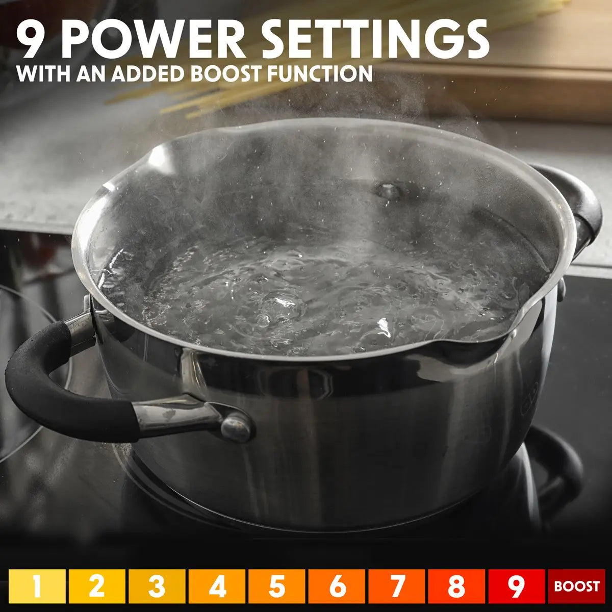 Baridi 60cm Built-In Induction Hob with 4 Cooking Zones, 2800W, Boost Function, 9 Power Levels, Touch Control, Timer, supplied with 13A Plug  White Rose Tools