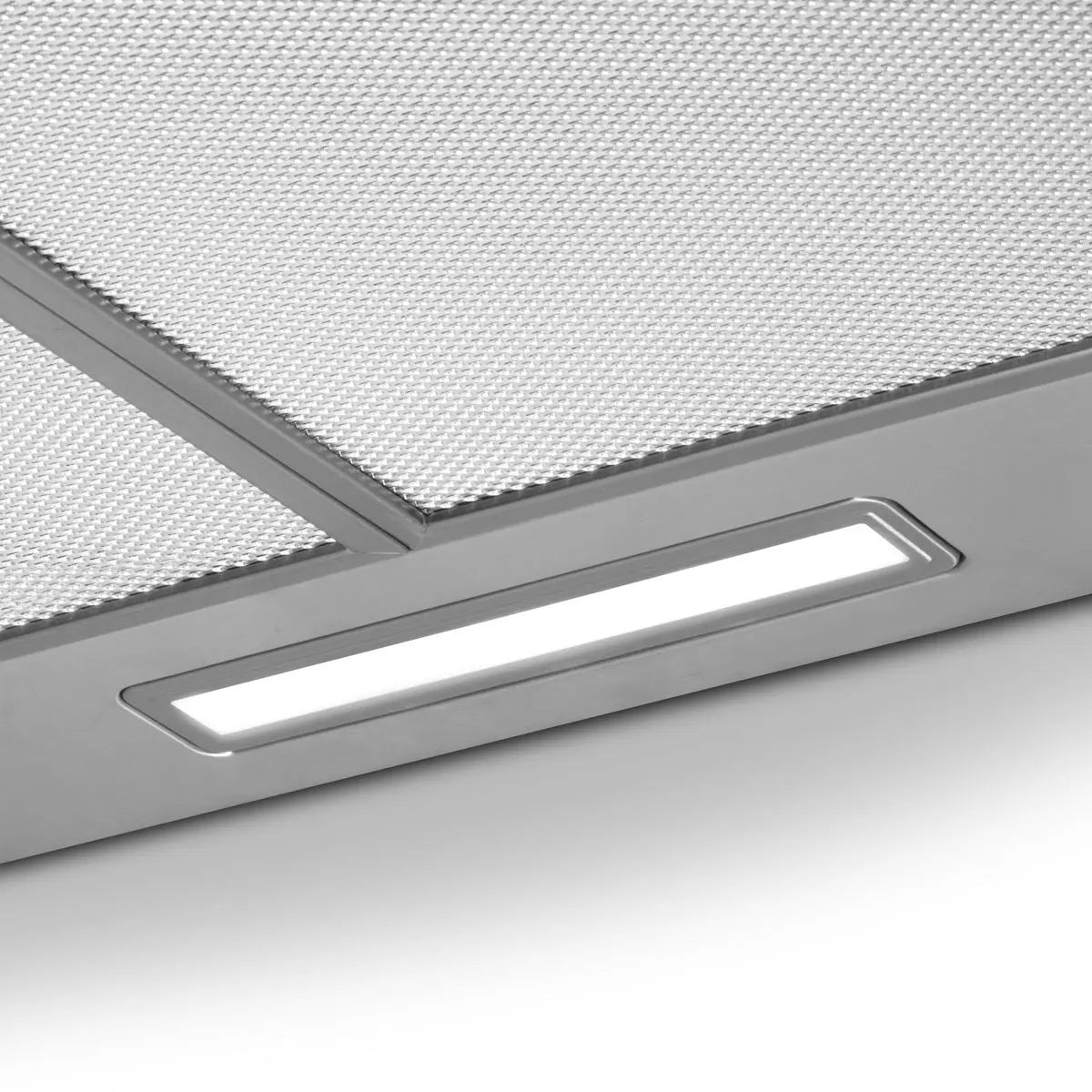 Baridi 60cm Chimney Style Cooker Hood with Carbon Filters, Stainless Steel  White Rose Tools