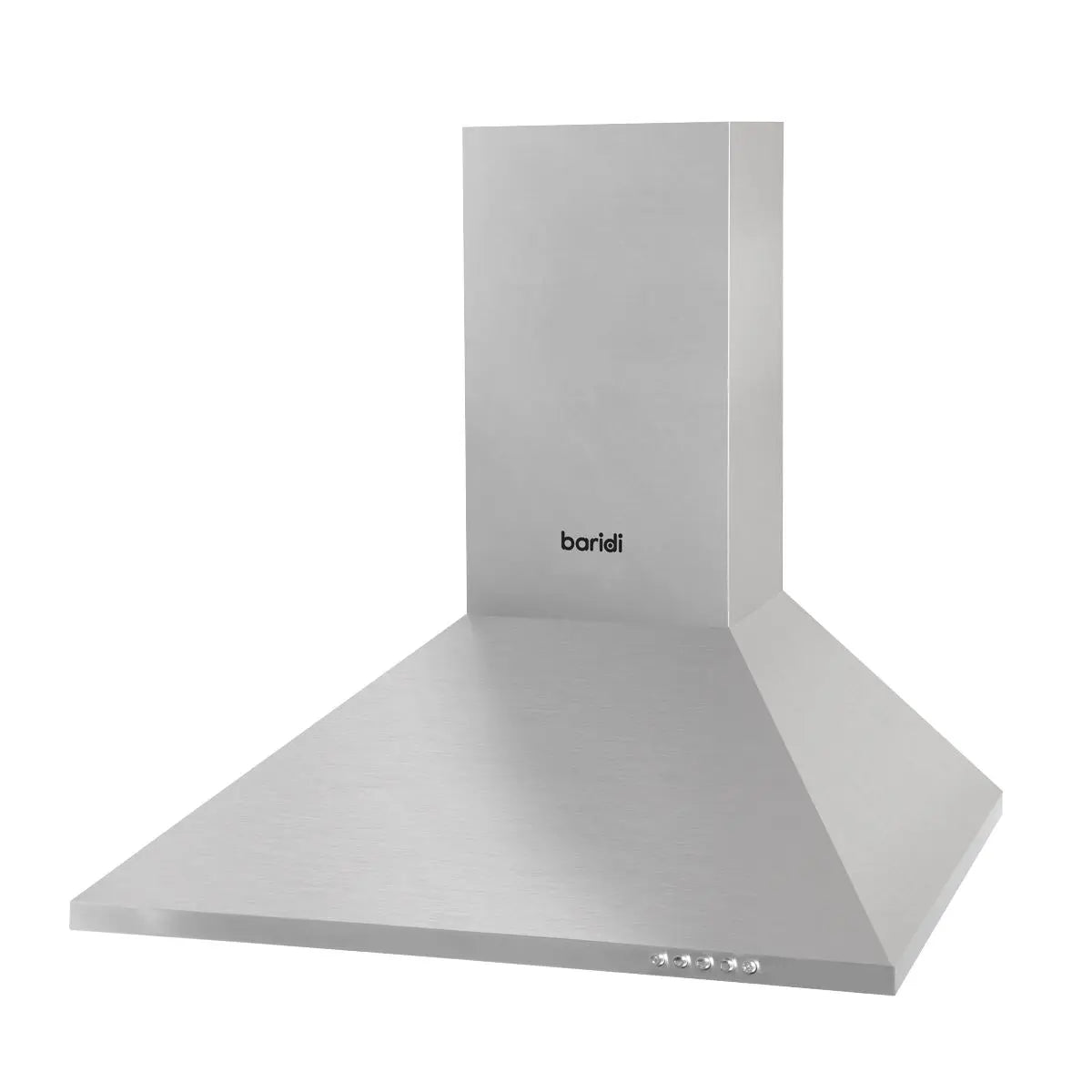 Baridi 60cm Chimney Style Cooker Hood with Carbon Filters, Stainless Steel  White Rose Tools
