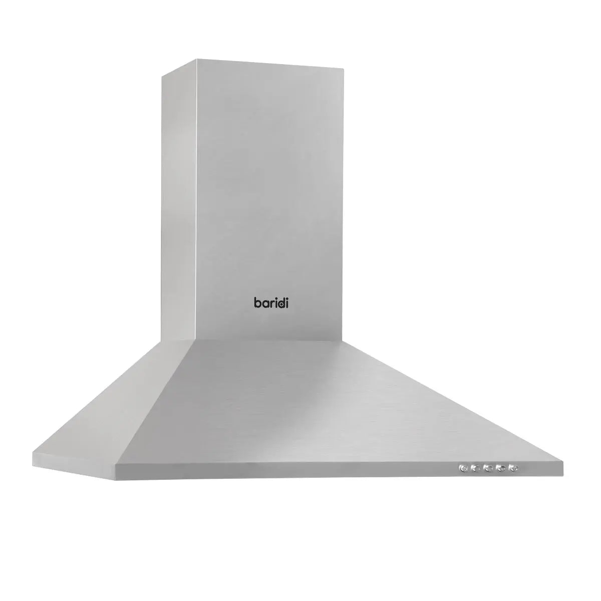 Baridi 60cm Chimney Style Cooker Hood with Carbon Filters, Stainless Steel  White Rose Tools