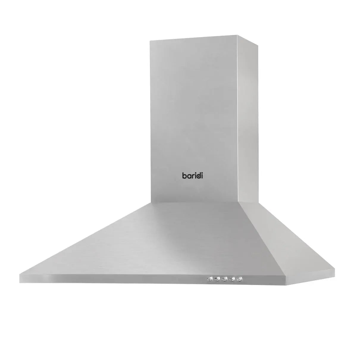 Baridi 60cm Chimney Style Cooker Hood with Carbon Filters, Stainless Steel  White Rose Tools
