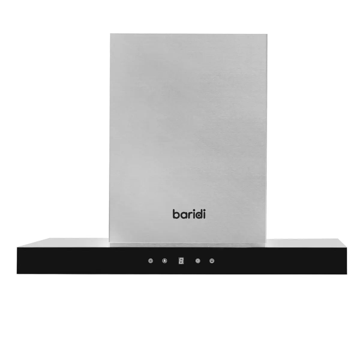 Baridi 60cm T-Shape Chimney Cooker Hood with Carbon Filters, Stainless Steel  White Rose Tools