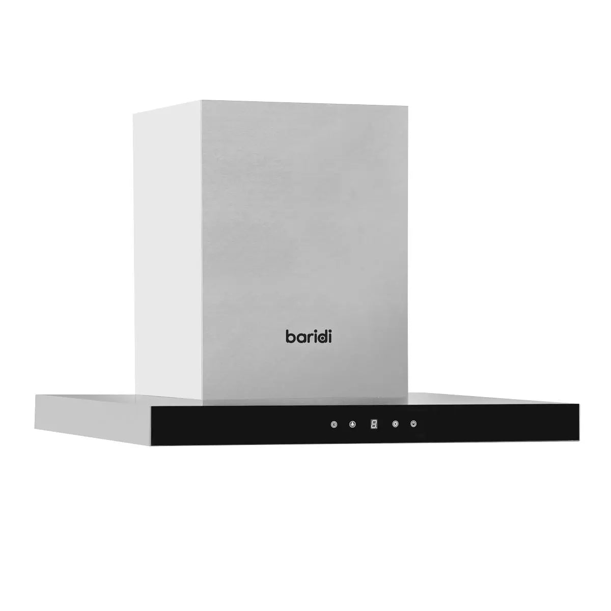 Baridi 60cm T-Shape Chimney Cooker Hood with Carbon Filters, Stainless Steel  White Rose Tools
