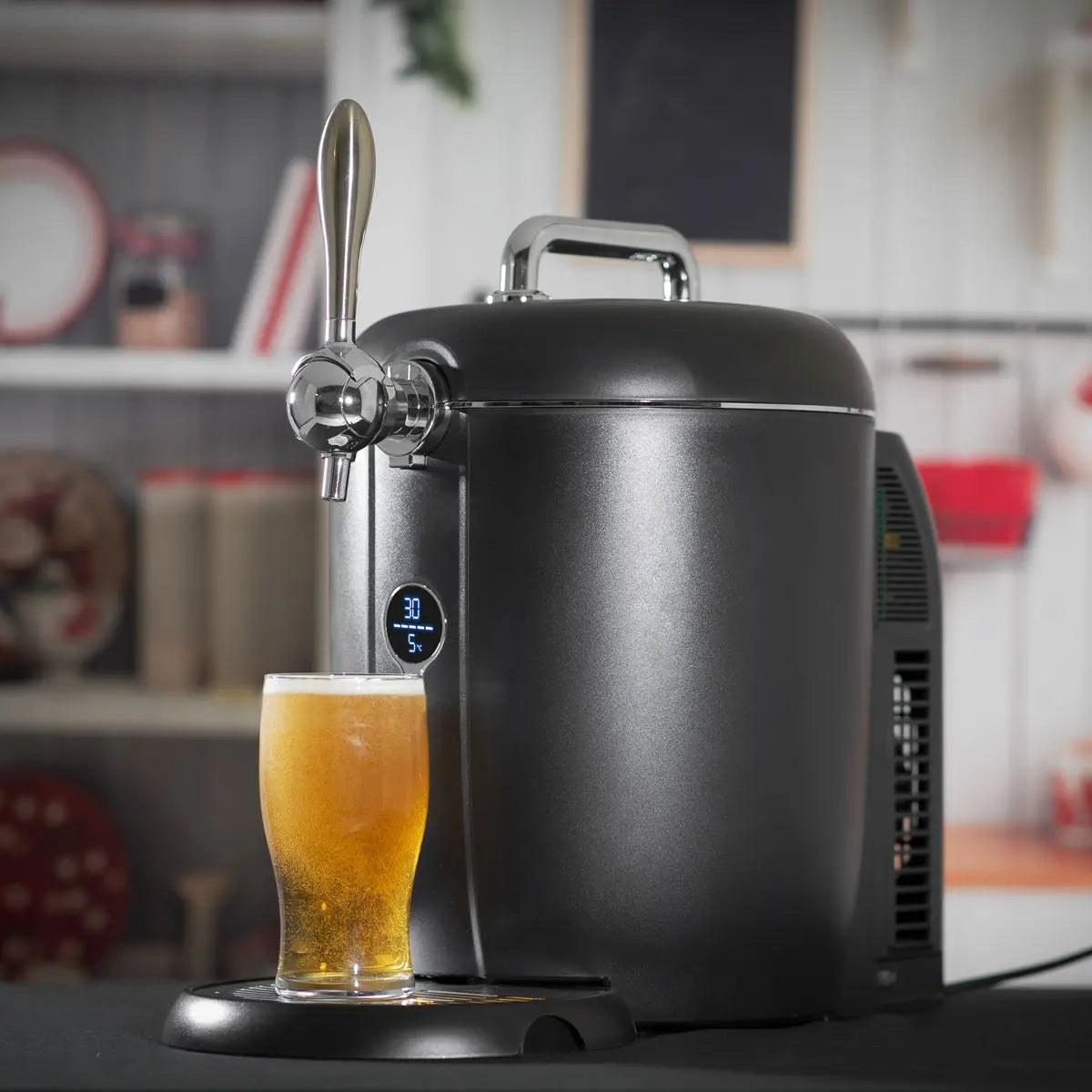 Baridi 6L Beer Keg Dispenser Tap with Electric Compressor and Integrated Cooling, No Gas Cartridges - DH115  White Rose Tools