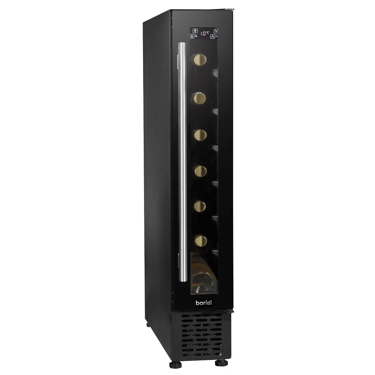 Baridi 7 Bottle 15cm Slim Wine Cooler with Digital Touchscreen Controls, Black  White Rose Tools