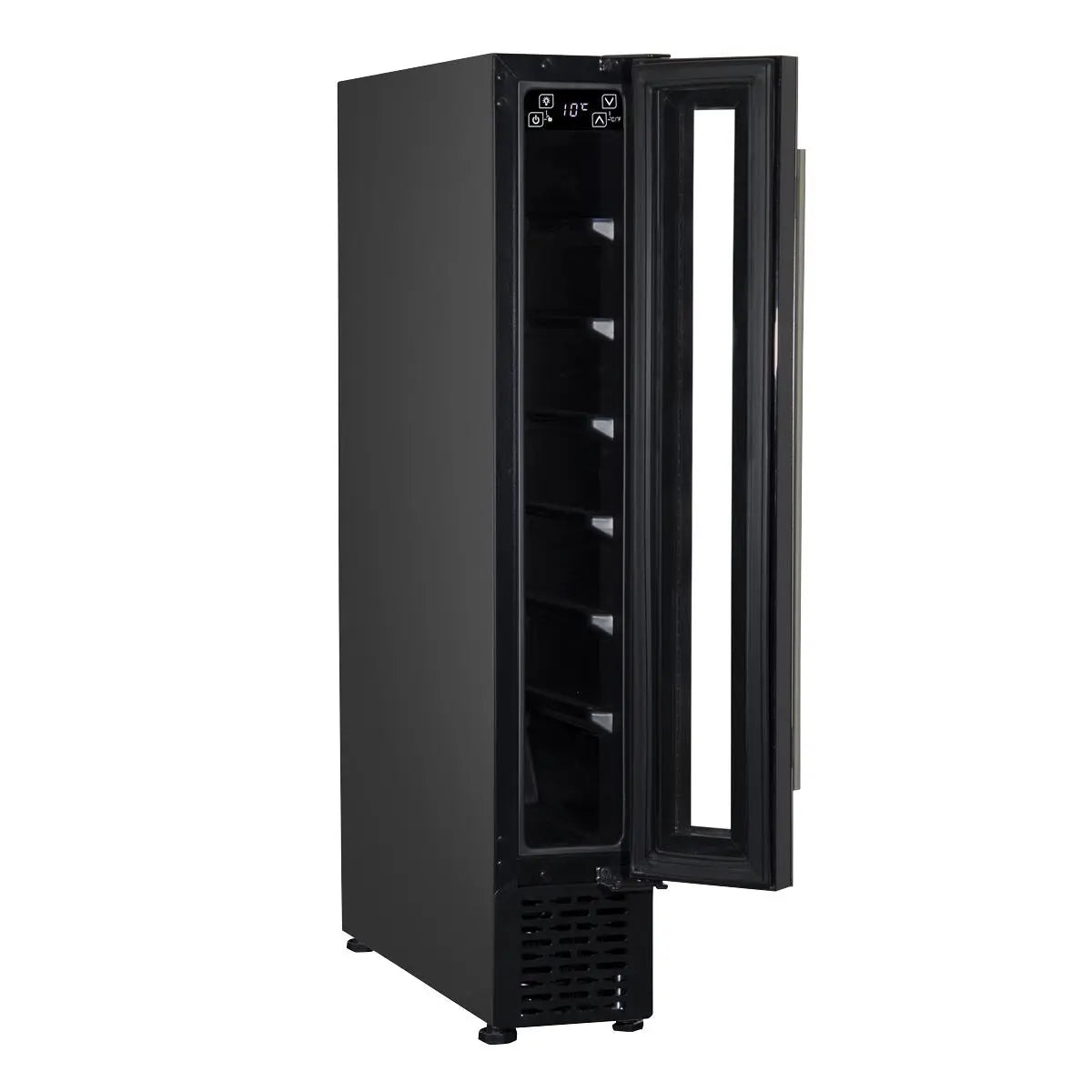Baridi 7 Bottle 15cm Slim Wine Cooler with Digital Touchscreen Controls, Black  White Rose Tools