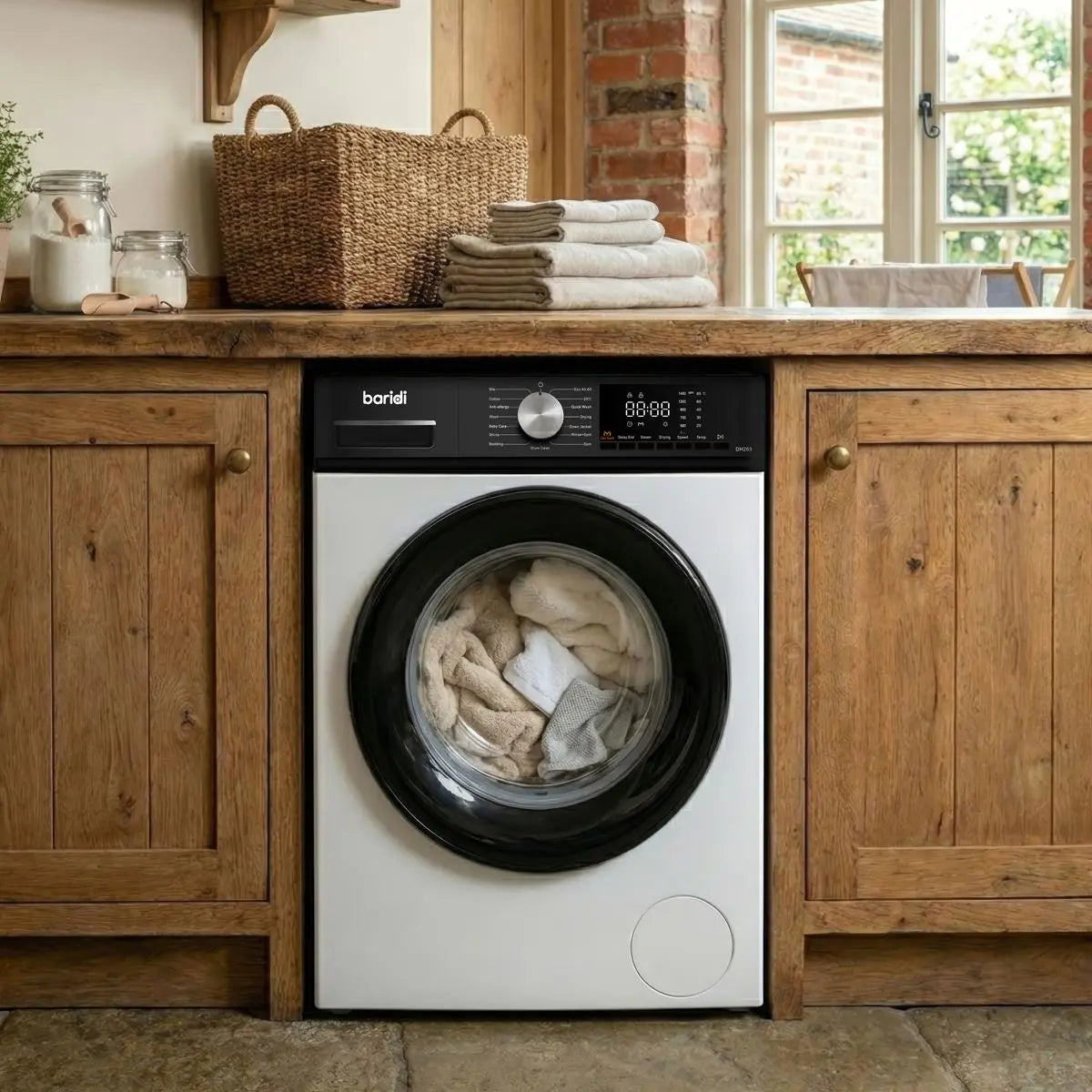 Baridi 8/5kg Washer Dryer, Front Loading, 1400rpm Energy Rating A – White  White Rose Tools
