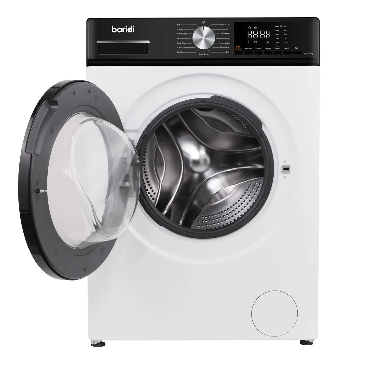 Baridi 8/5kg Washer Dryer, Front Loading, 1400rpm Energy Rating A – White  White Rose Tools