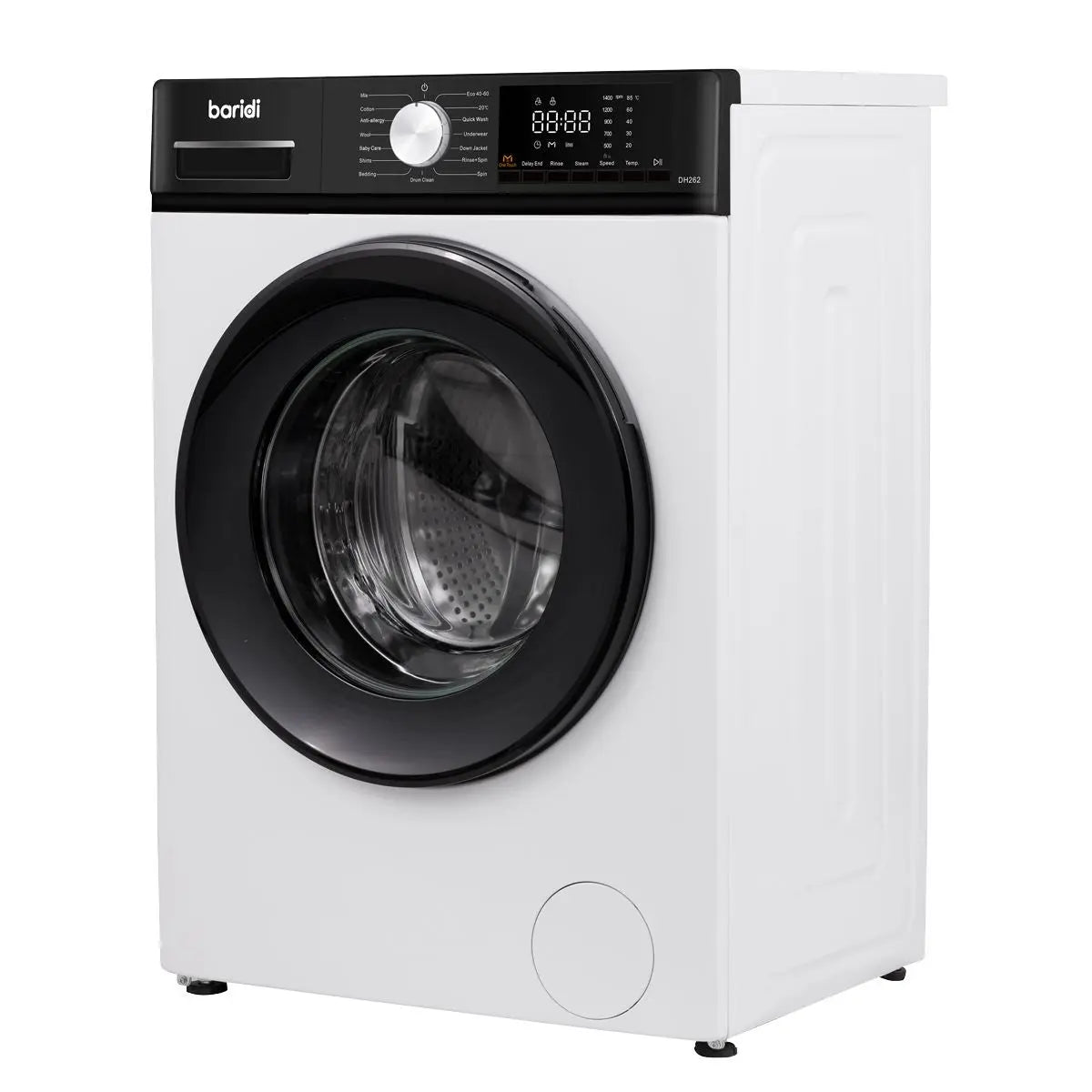 Baridi 8kg Washing Machine, Front Loading, 1400rpm Energy Rating A – White  White Rose Tools