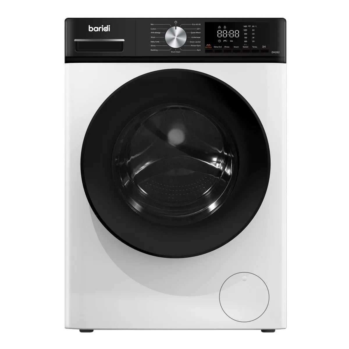 Baridi 8kg Washing Machine, Front Loading, 1400rpm Energy Rating A – White  White Rose Tools