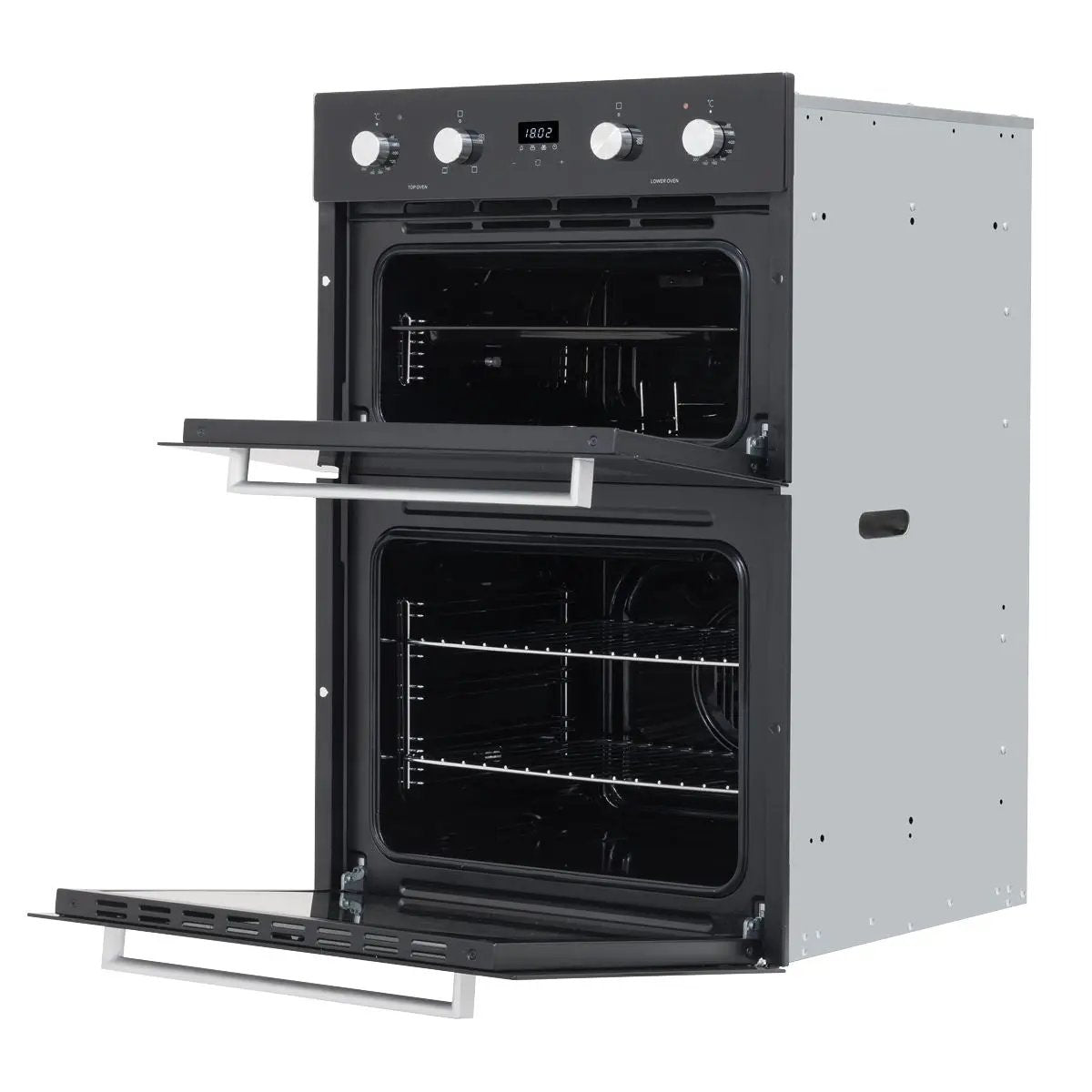 Baridi 90cm Built-In Double Oven, 88L Capacity, Energy Rating A - Black  White Rose Tools