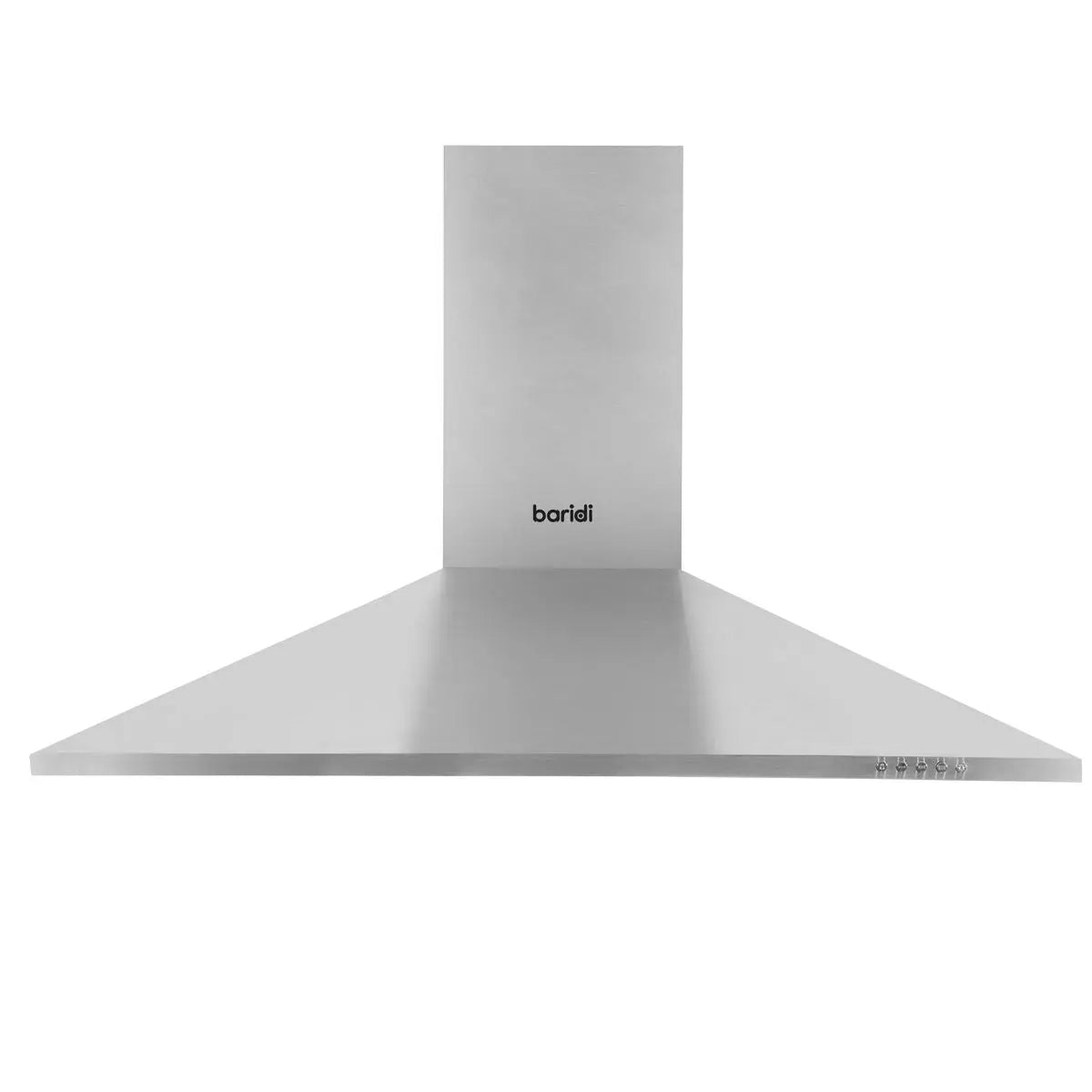 Baridi 90cm Chimney Style Cooker Hood with Carbon Filters, Stainless Steel  White Rose Tools