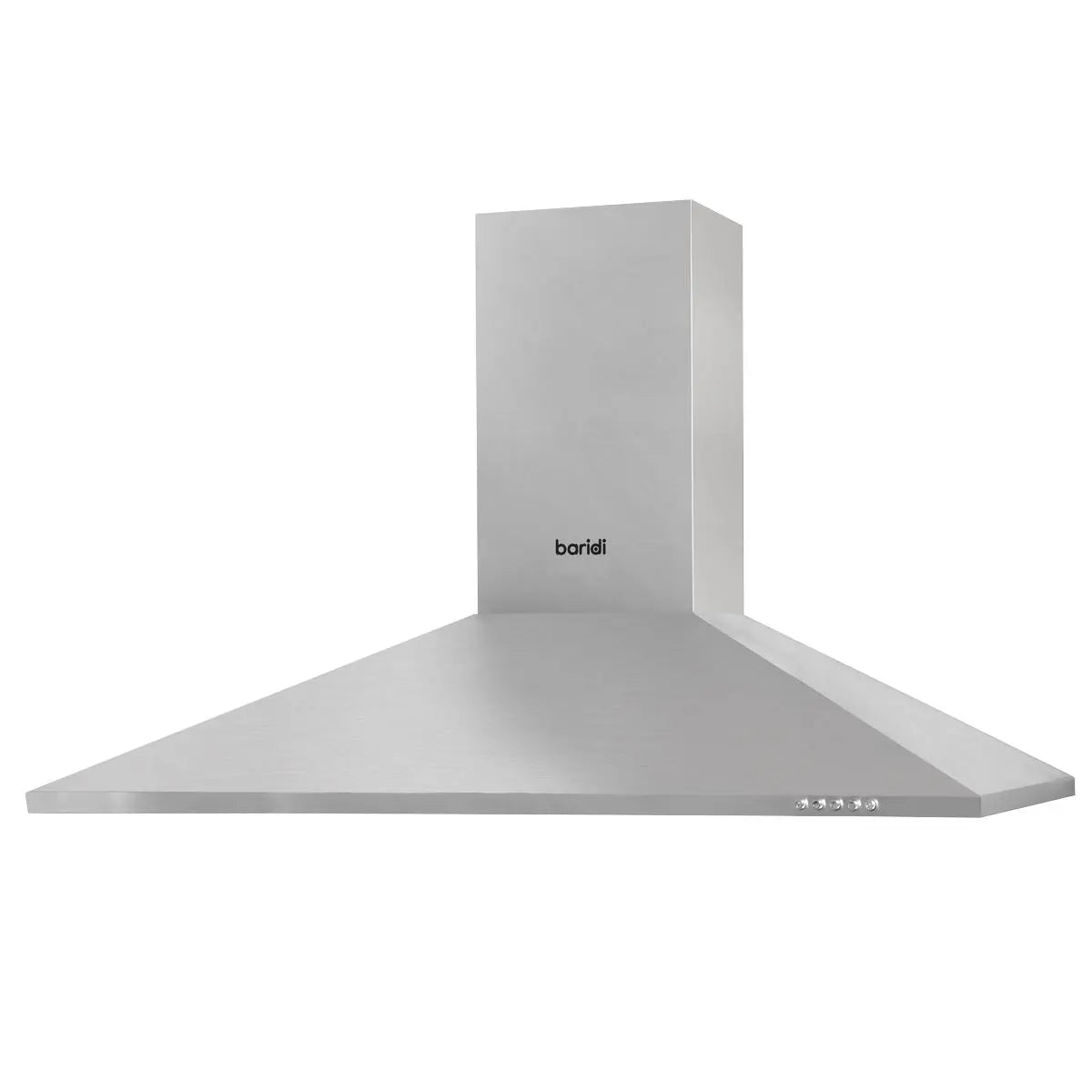 Baridi 90cm Chimney Style Cooker Hood with Carbon Filters, Stainless Steel  White Rose Tools
