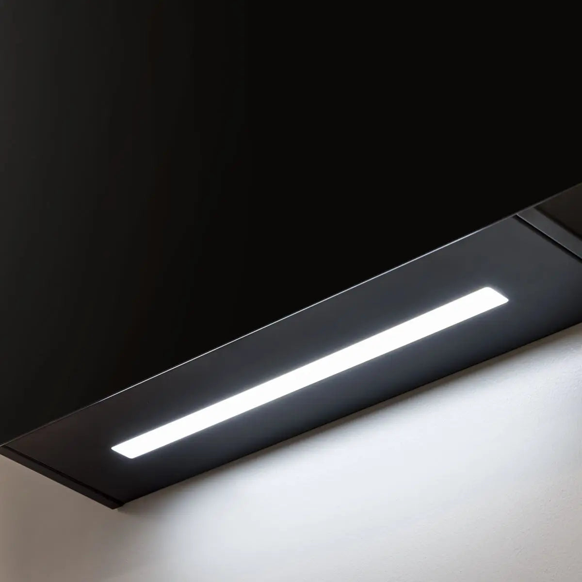 Baridi Angled Chimney Cooker Hood with Touch Controls & Carbon Filters 60cm - Black Glass  White Rose Tools