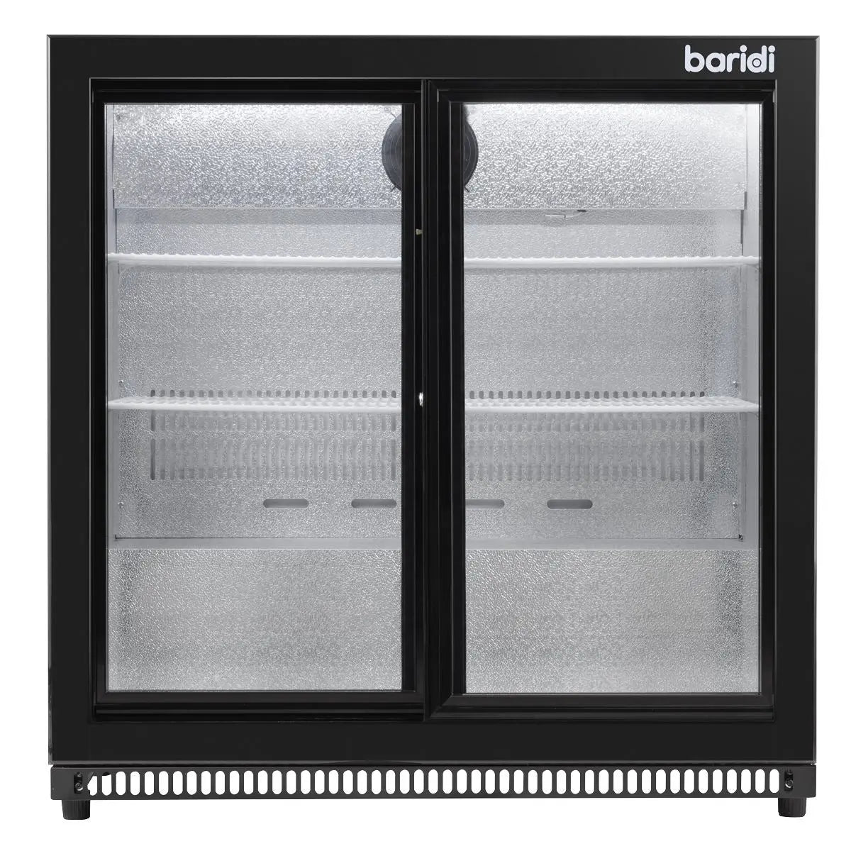 Baridi Back Bar Drinks Fridge/Cooler with Double Sliding Doors, 190L Capacity  White Rose Tools