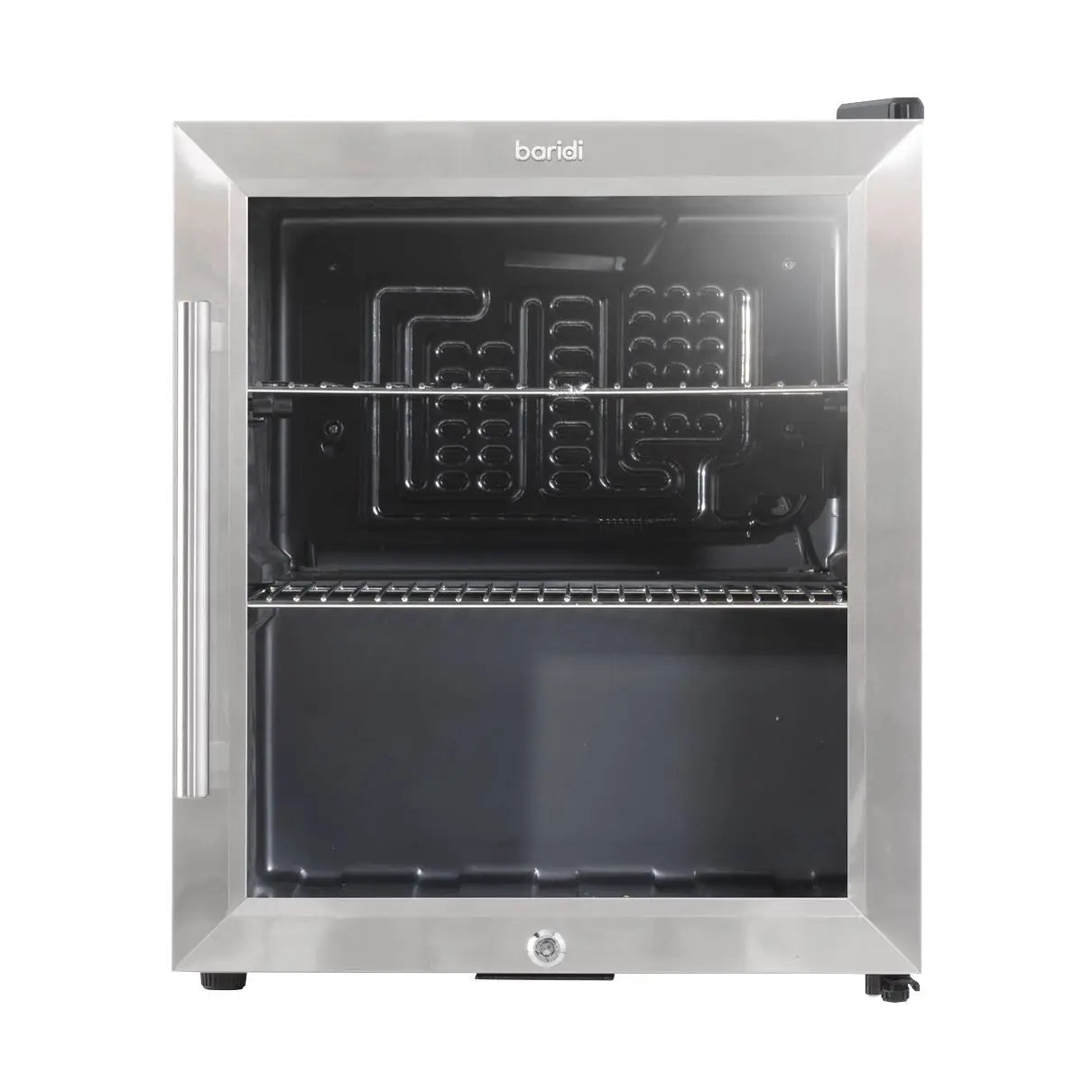 Baridi Baridi 50L Tabletop Drinks Fridge, Mini Beer Cooler, Glass Door, Stainless Steel  White Rose Tools