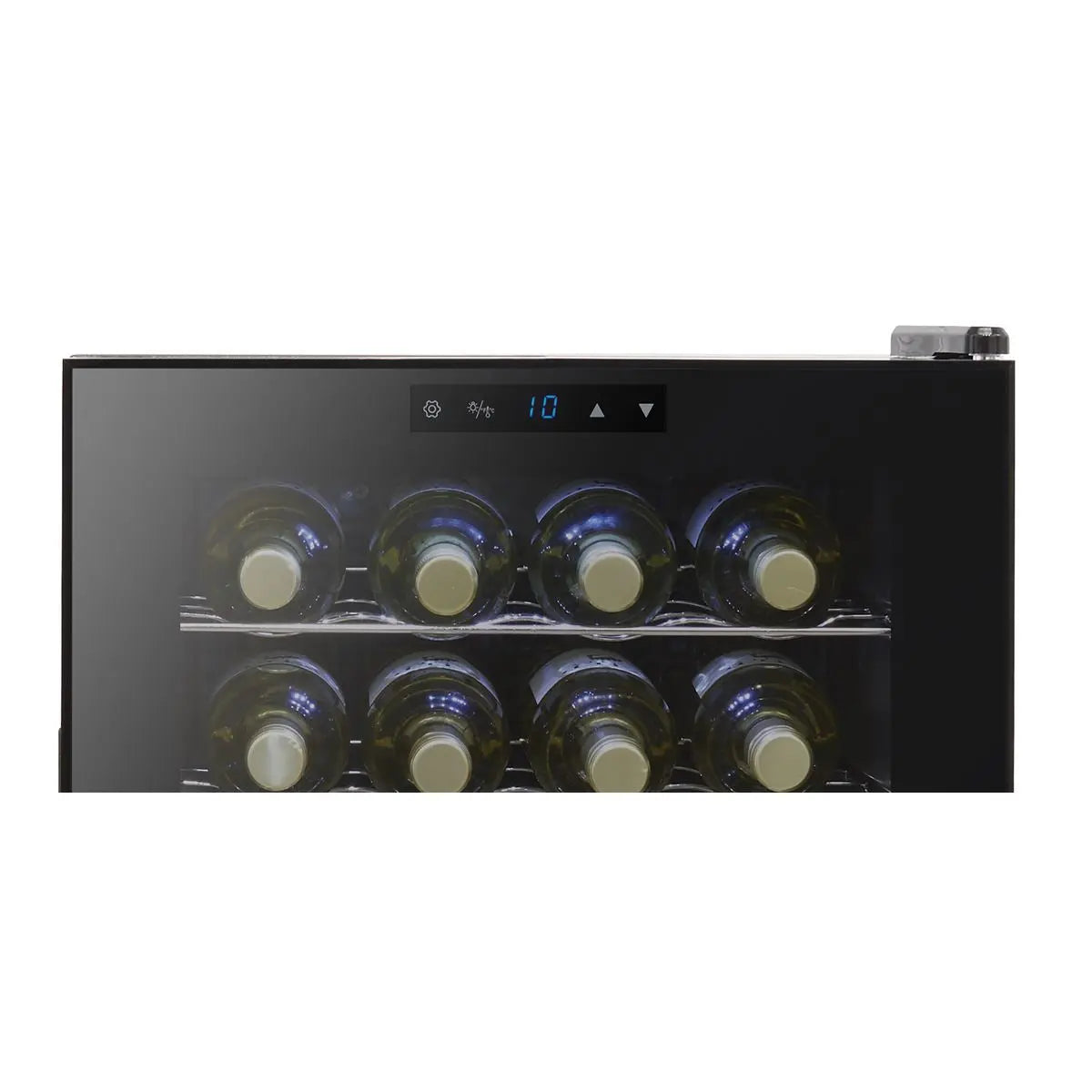 Baridi Black 16 Bottle Wine Fridge Cooler, 5-18°C Touch Controls & LED 430x560mm  White Rose Tools