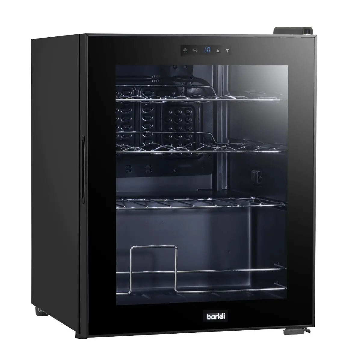 Baridi Black 16 Bottle Wine Fridge Cooler, 5-18°C Touch Controls & LED 430x560mm  White Rose Tools