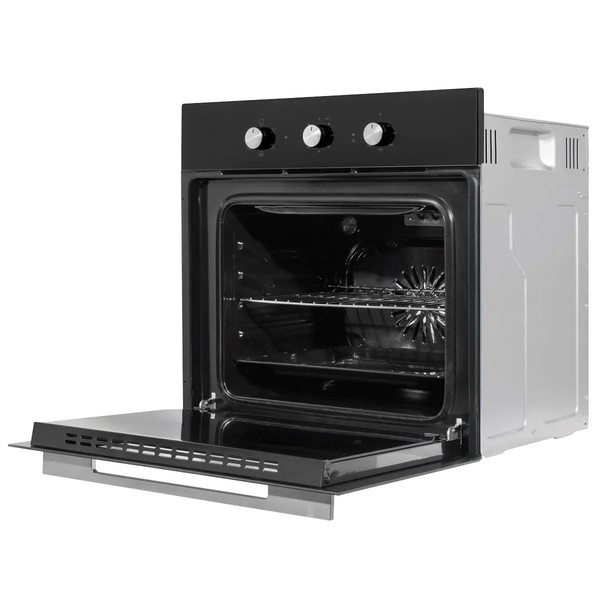 Baridi Built-In 5-Function Fan Assisted Oven with Timer 60cm, 55L Capacity - Black  White Rose Tools