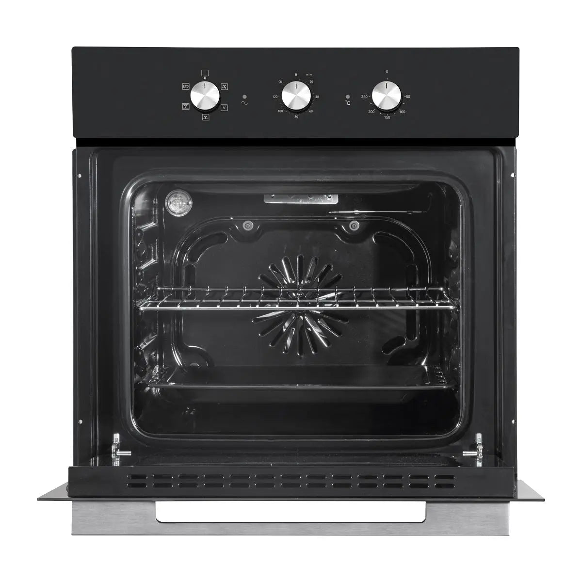 Baridi Built-In 5-Function Fan Assisted Oven with Timer 60cm, 55L Capacity - Black  White Rose Tools