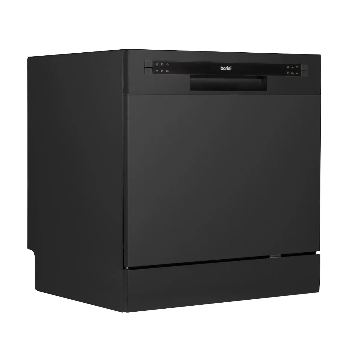 Baridi Compact Tabletop Dishwasher 8 Place Settings, 6 Programmes, Low Noise, 8L Cycle, Start Delay - Black  White Rose Tools