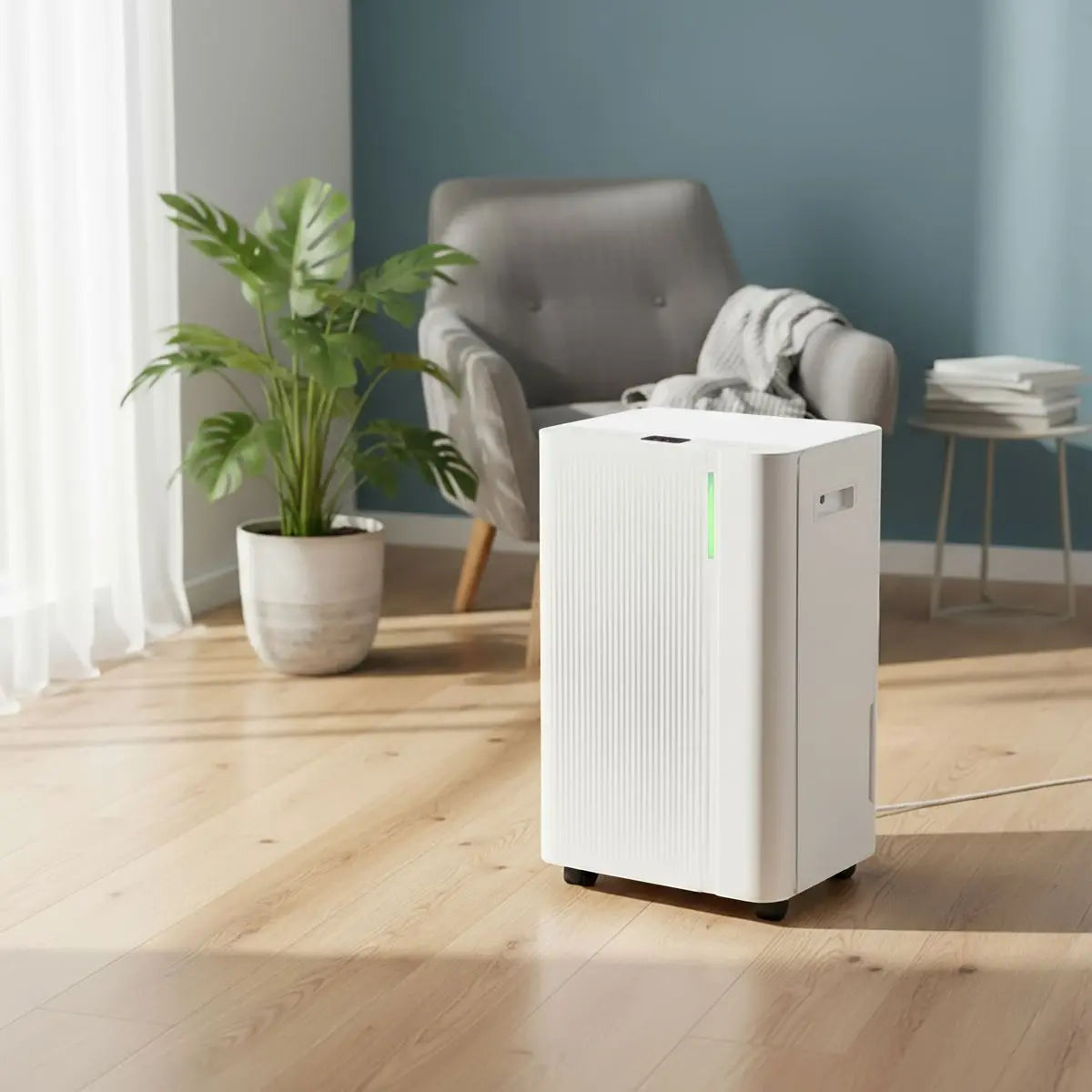 Baridi Dehumidifier with Digital Display & 24hr Timer 20L - White  White Rose Tools