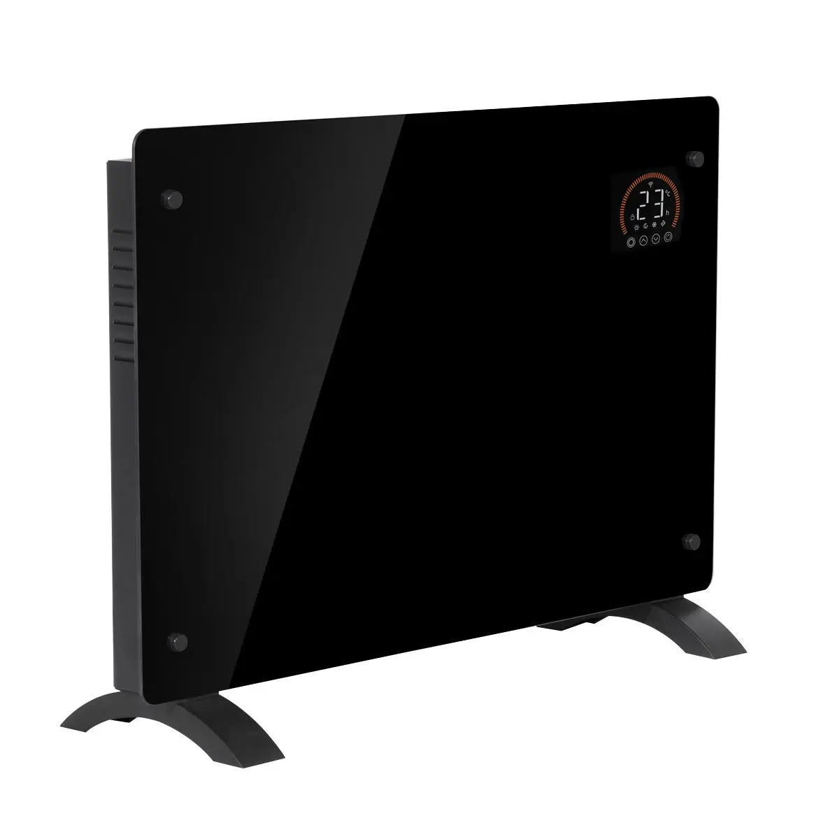 Baridi Electric Glass Panel Heater, 1500W, Thermostat Controlled 24Hr 7 Day Timer, Wi-Fi Enabled, Remote Control, Black - DH137  White Rose Tools